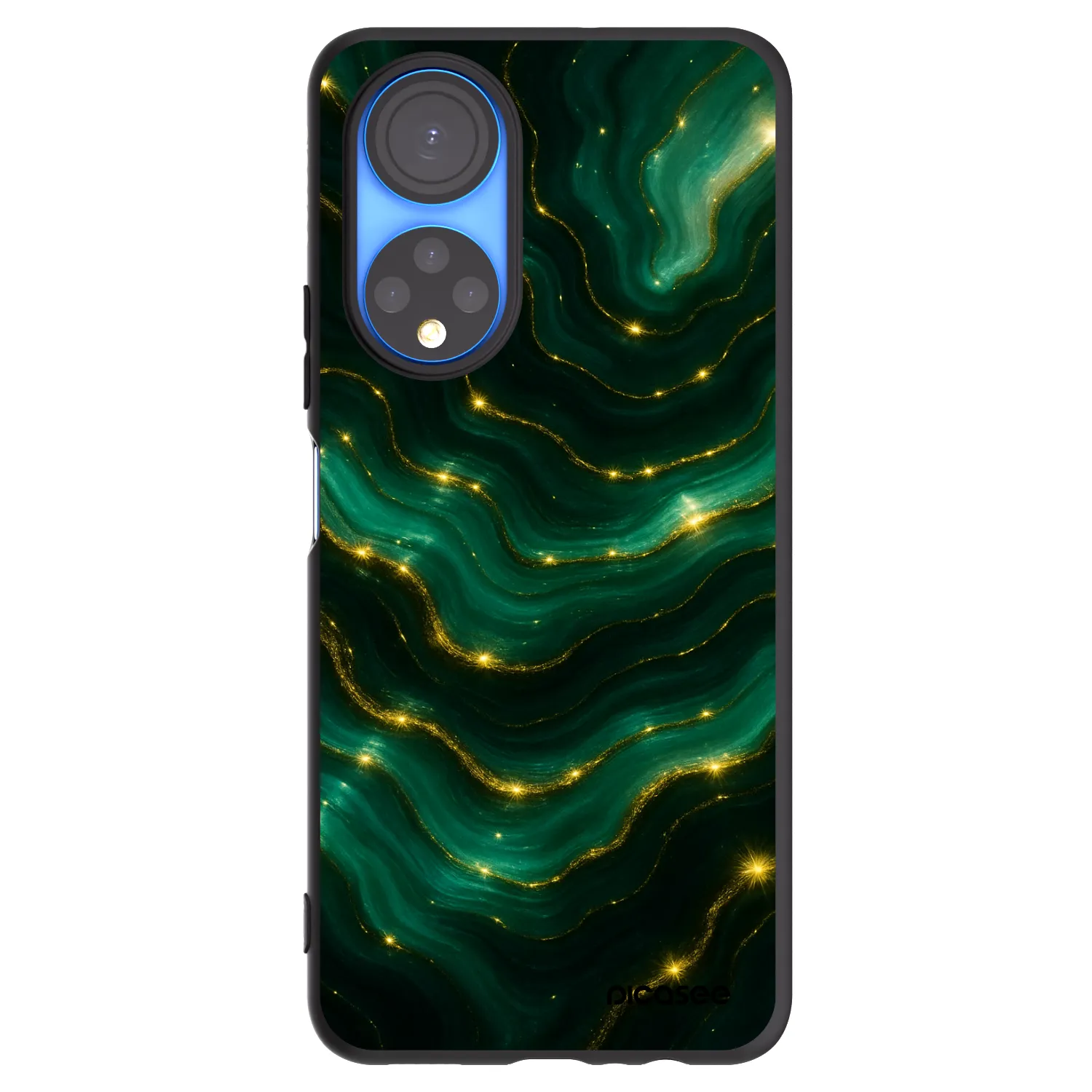 Picasee silikonowe czarne etui na Honor X7 - Emerald