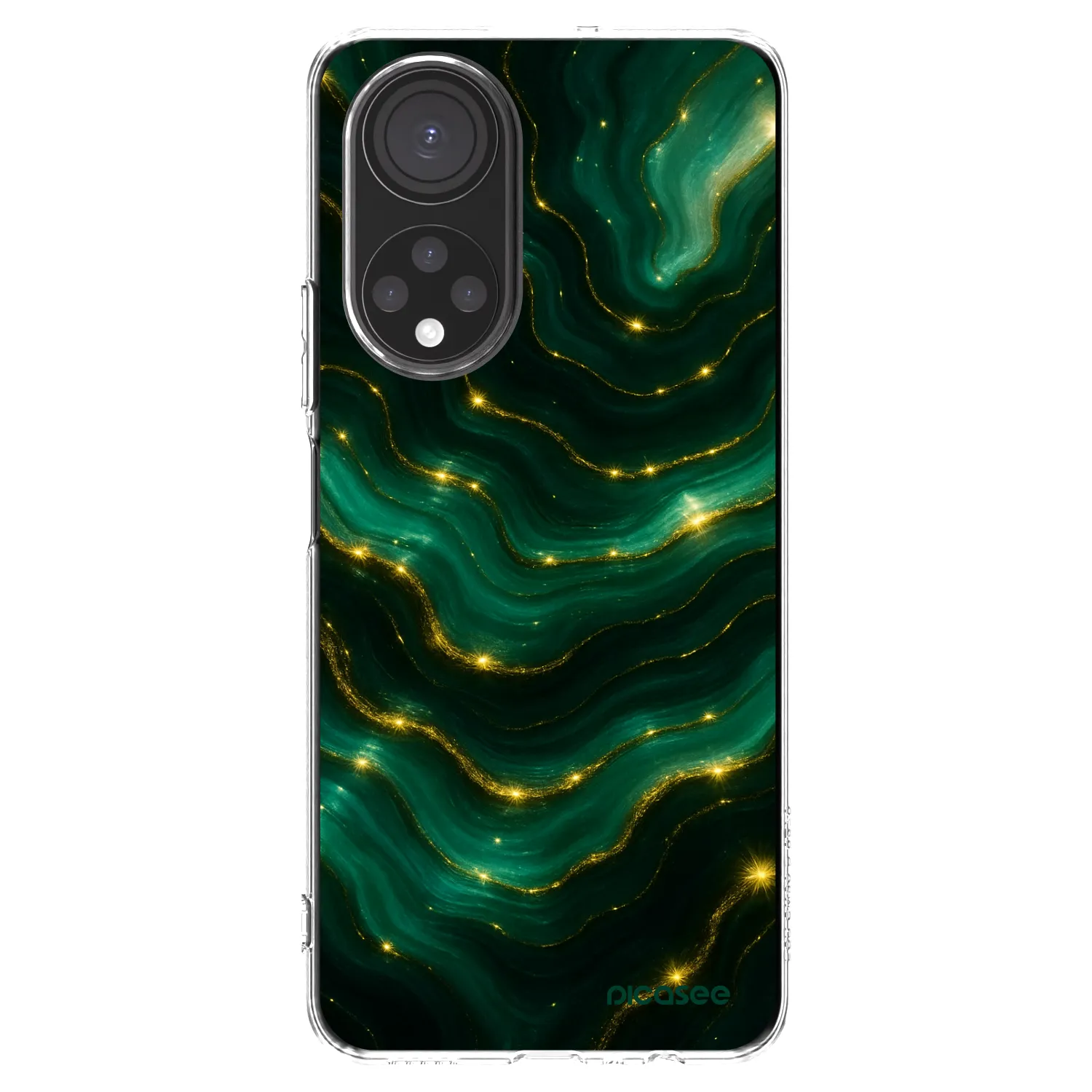 Picasee silikonowe przeźroczyste etui na Honor X7 - Emerald