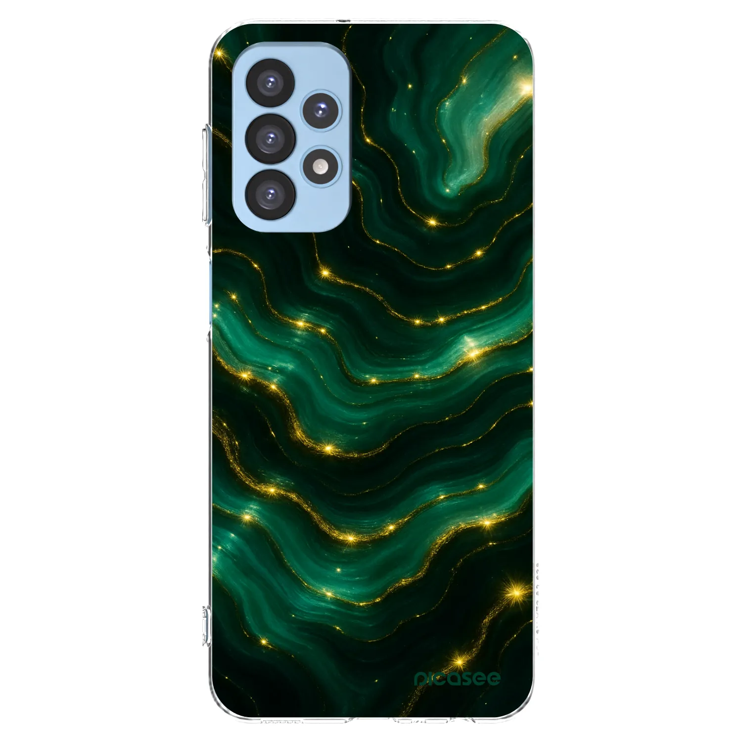 Picasee silikonowe przeźroczyste etui na Samsung Galaxy A23 A235F 4G - Emerald