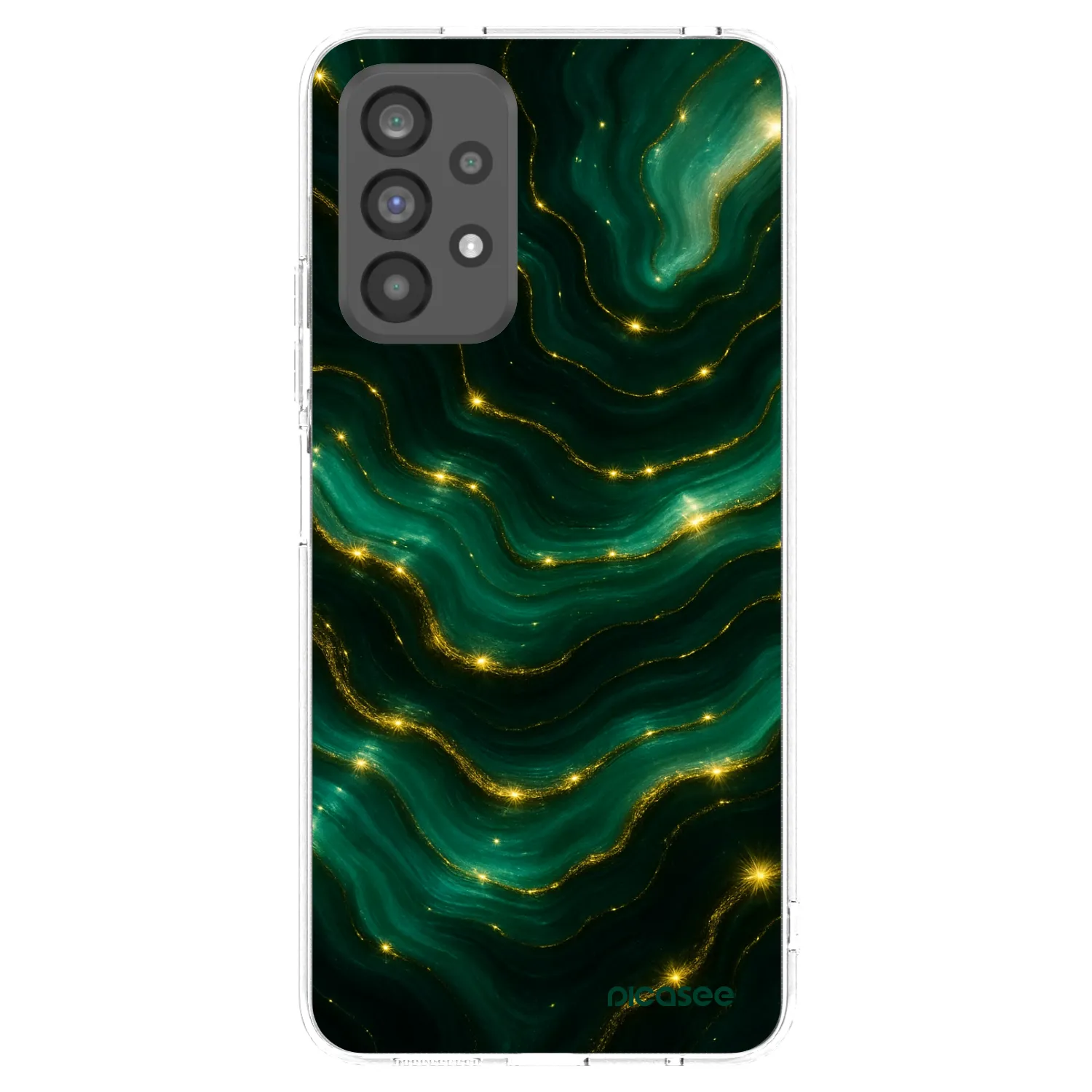 Picasee silikonowe przeźroczyste etui na Samsung Galaxy A73 5G - Emerald