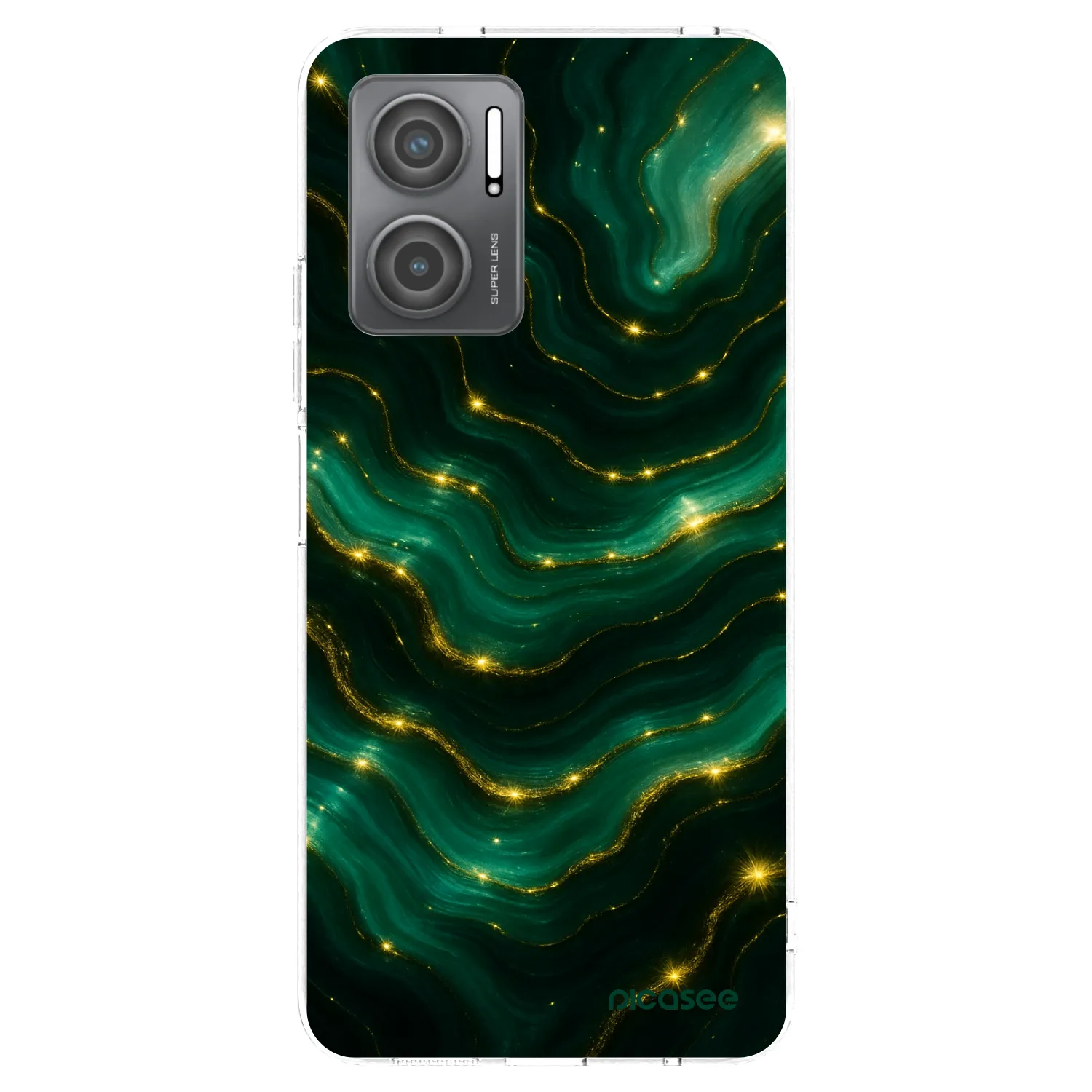 Picasee silikonowe przeźroczyste etui na Xiaomi Redmi 10 5G - Emerald