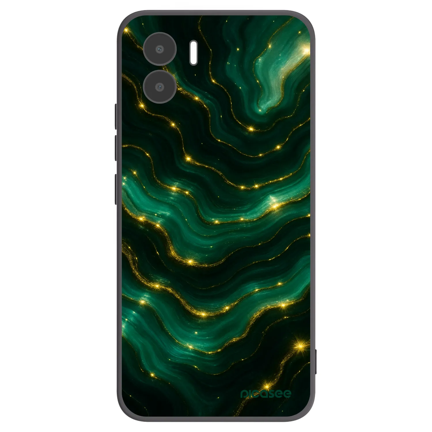 Picasee silikonowe czarne etui na Xiaomi Redmi A1 - Emerald