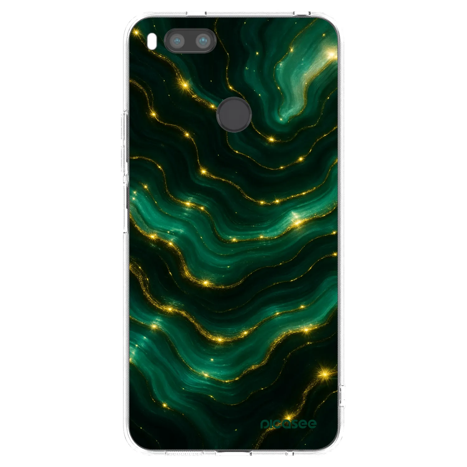 Picasee silikonowe przeźroczyste etui na Xiaomi Redmi A1 - Emerald