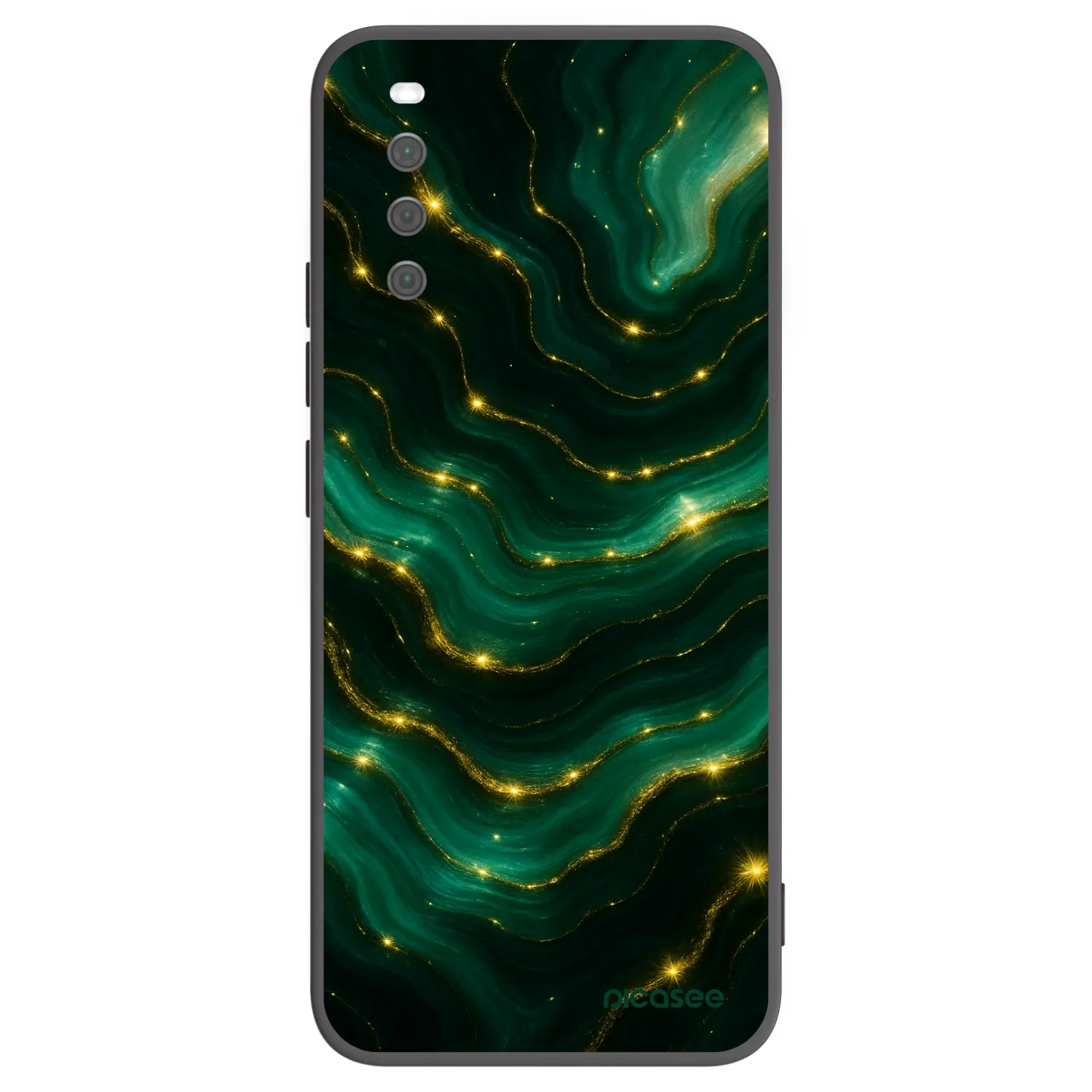 Picasee silikonowe czarne etui na Sony Xperia 10 III - Emerald
