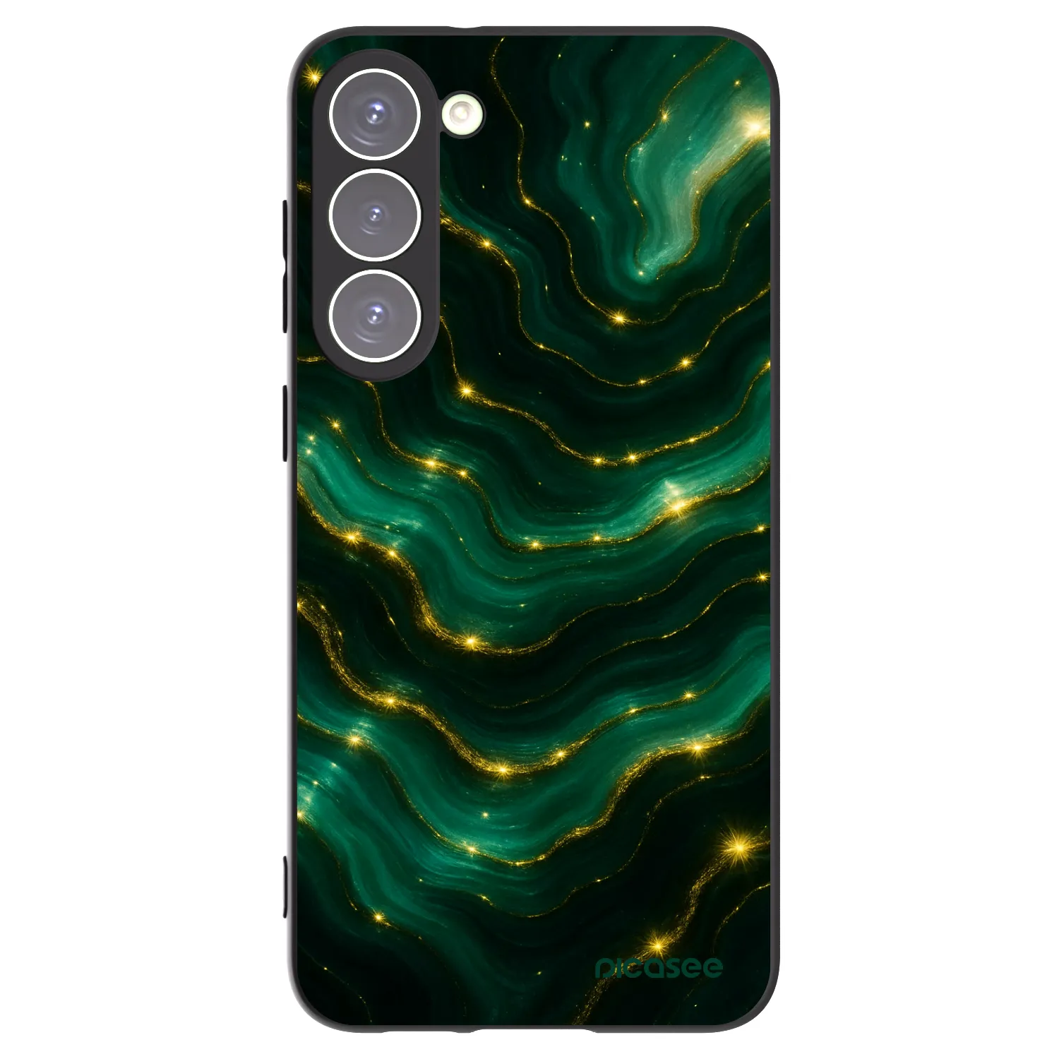 Picasee silikonowe czarne etui na Samsung Galaxy S23+ 5G - Emerald