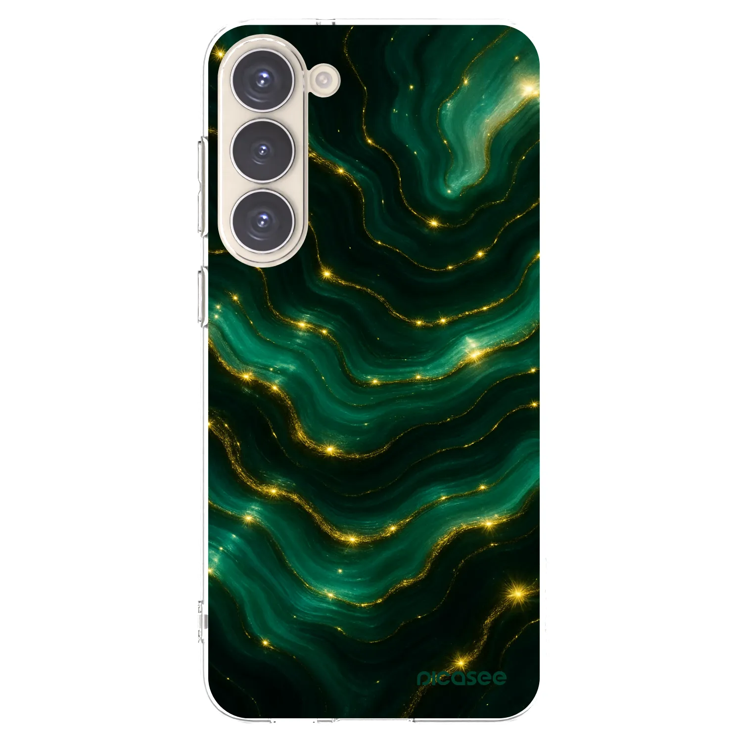 Picasee silikonowe przeźroczyste etui na Samsung Galaxy S23+ 5G - Emerald