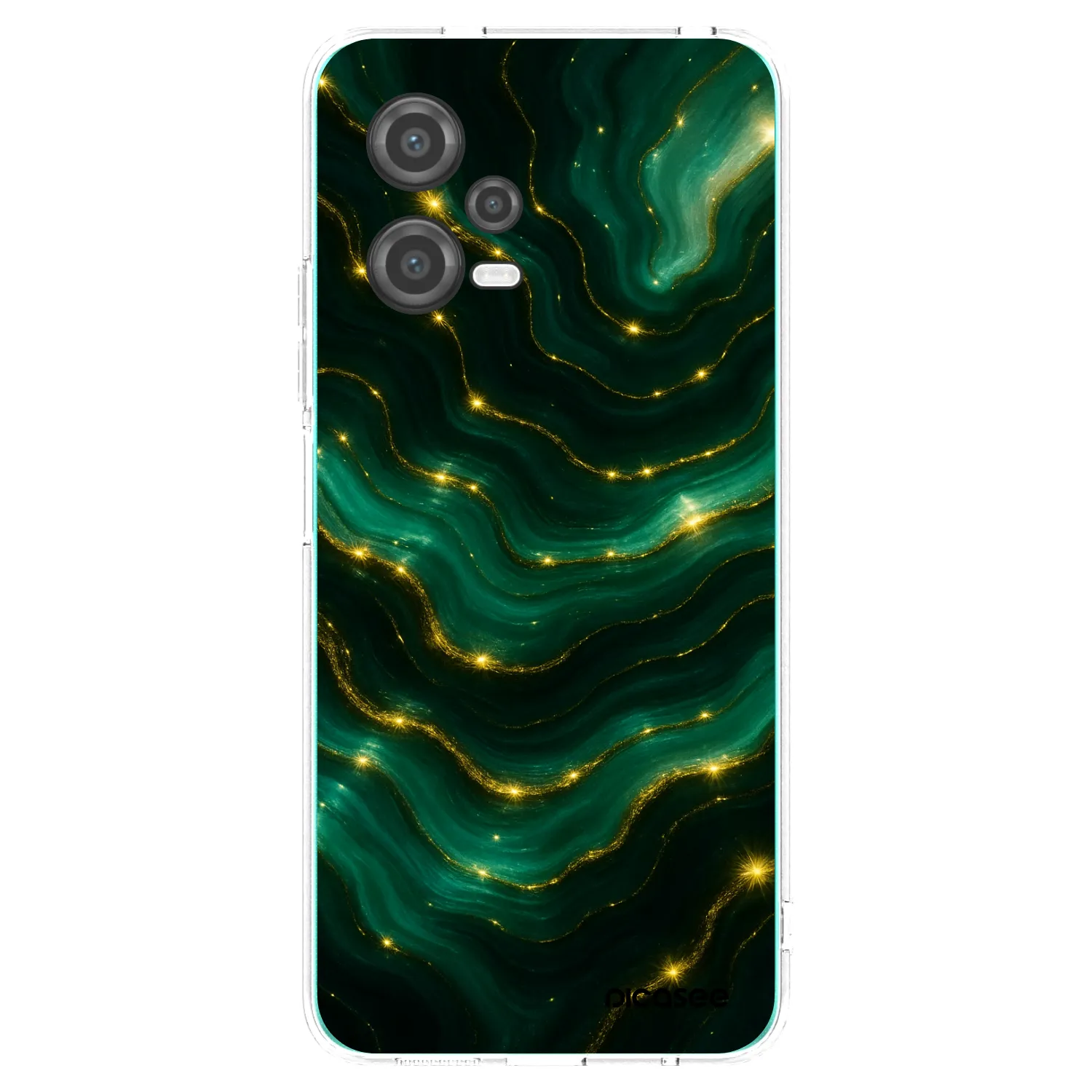 Picasee silikonowe przeźroczyste etui na Xiaomi Poco X5 - Emerald