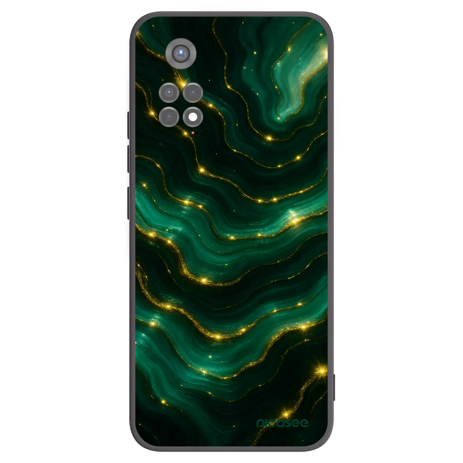Picasee silikonowe czarne etui na Xiaomi Redmi Note 11S 5G - Emerald