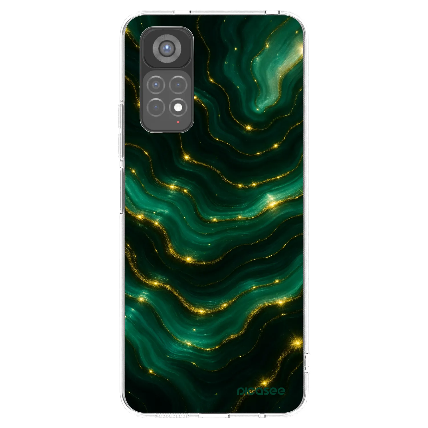 Picasee silikonowe przeźroczyste etui na Xiaomi Redmi Note 11S 5G - Emerald