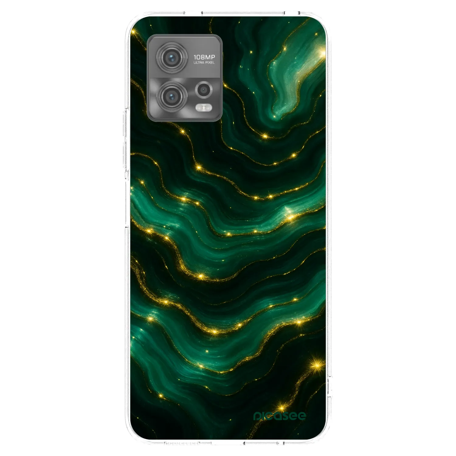 Picasee silikonowe przeźroczyste etui na Motorola Moto G72 - Emerald
