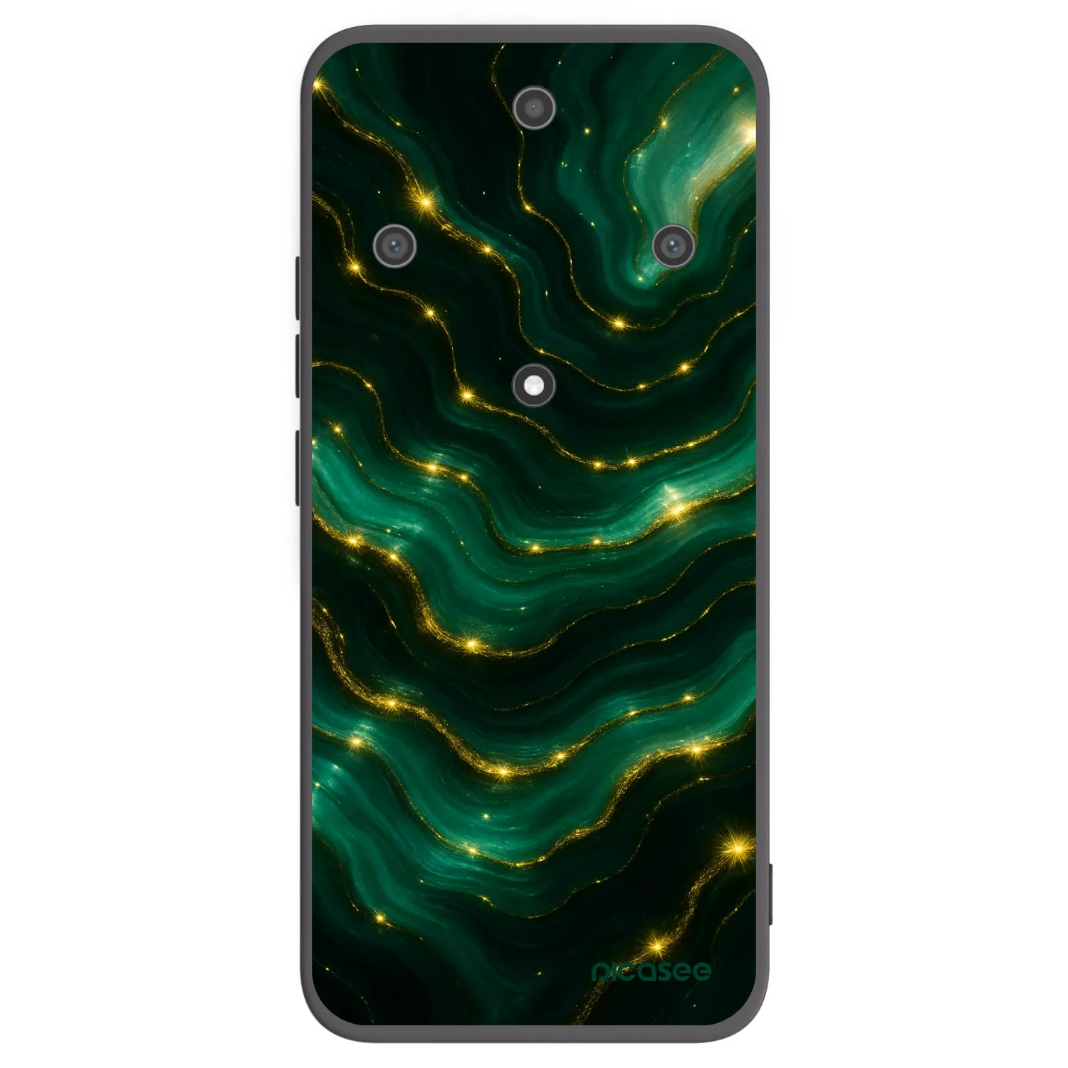 Picasee silikonowe czarne etui na Honor Magic5 Lite 5G - Emerald