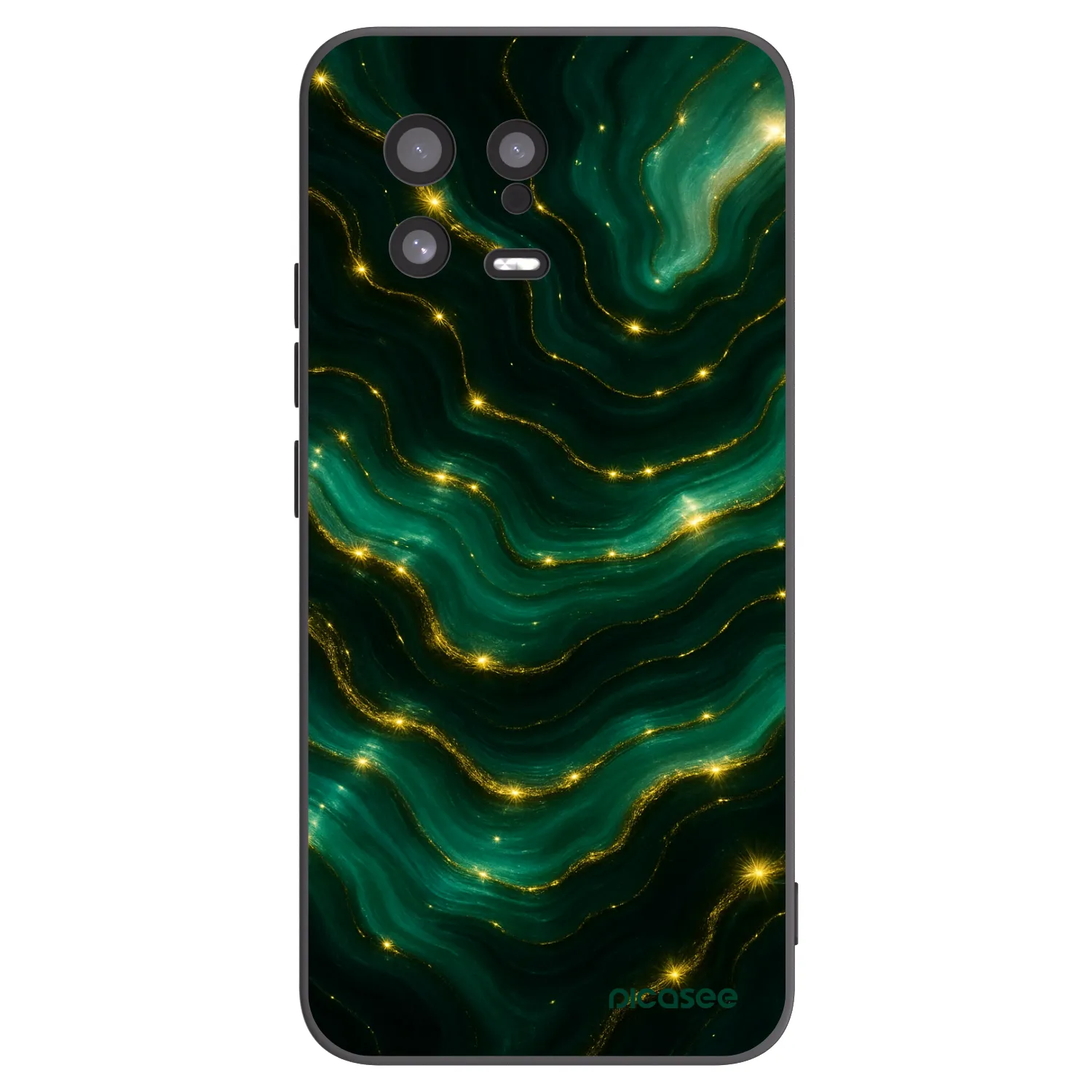 Picasee silikonowe czarne etui na Xiaomi 13 - Emerald