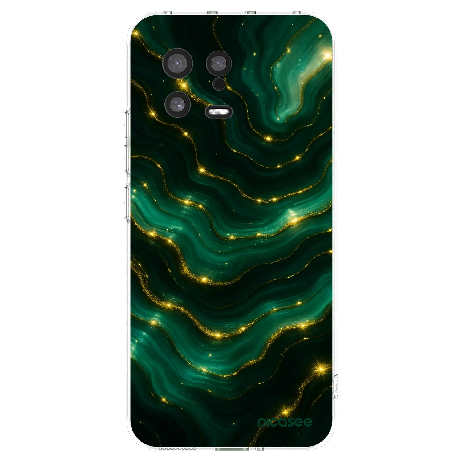 Picasee silikonowe przeźroczyste etui na Xiaomi 13 - Emerald