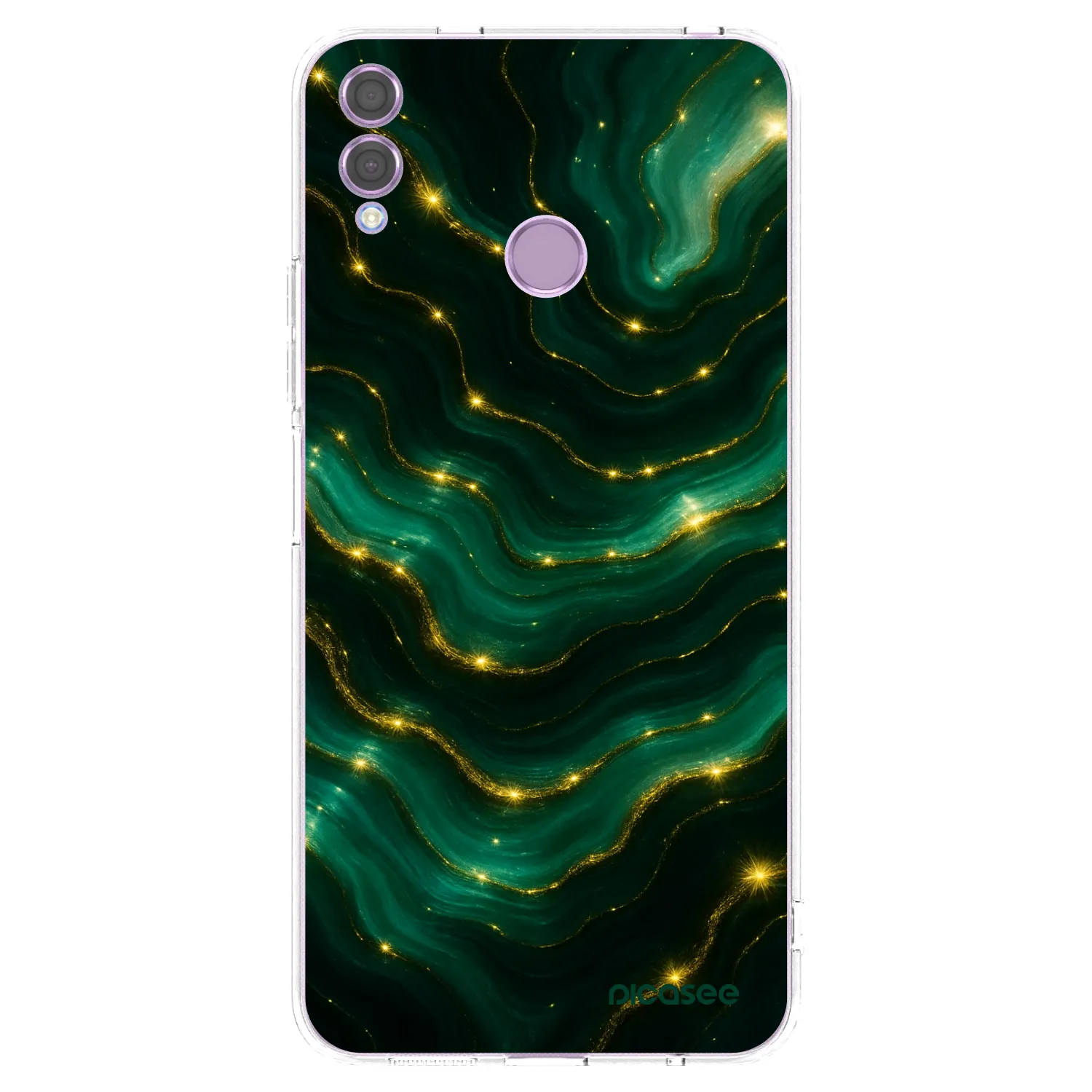 Picasee silikonowe przeźroczyste etui na Honor 8X - Emerald