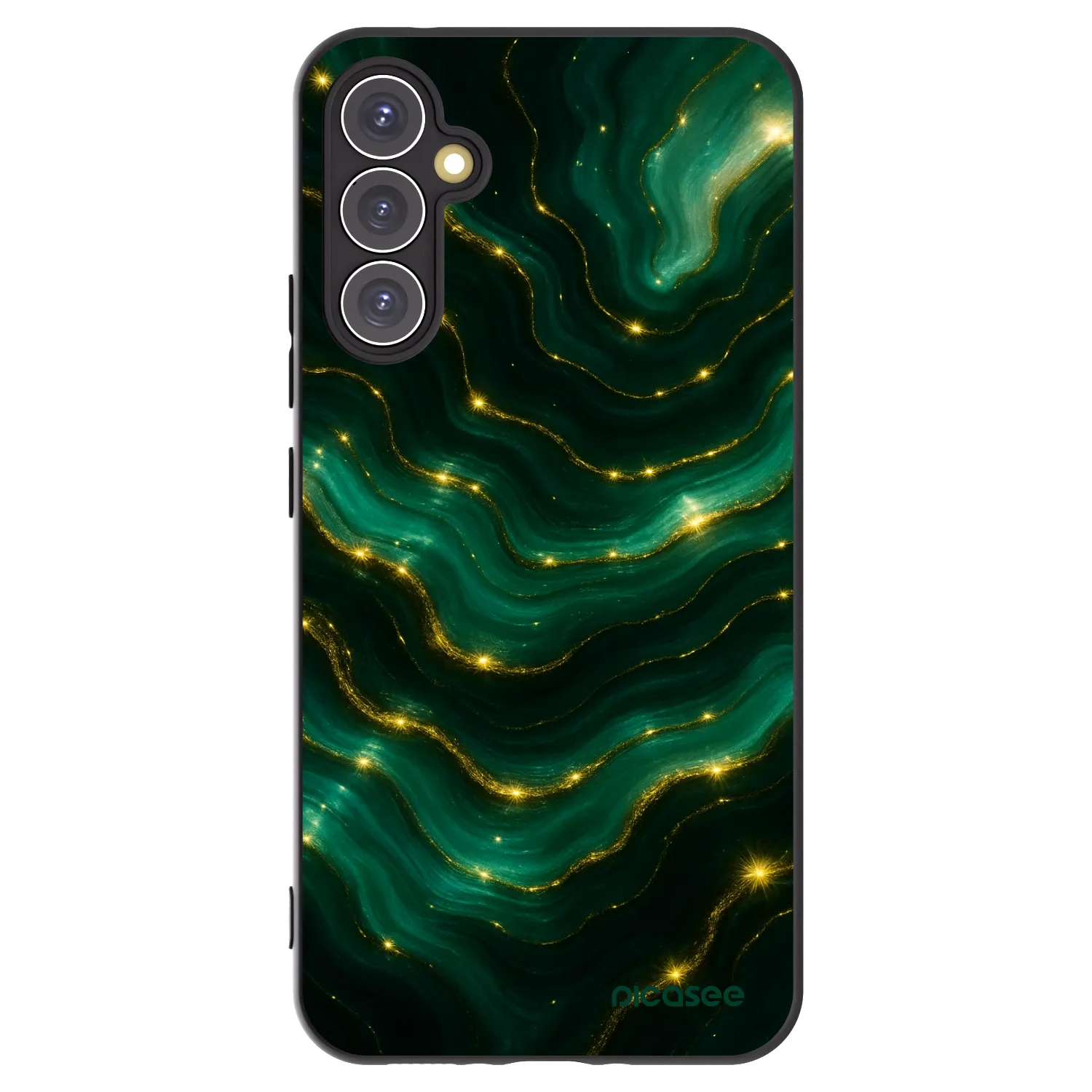 Picasee silikonowe czarne etui na Samsung Galaxy A34 5G A346B - Emerald