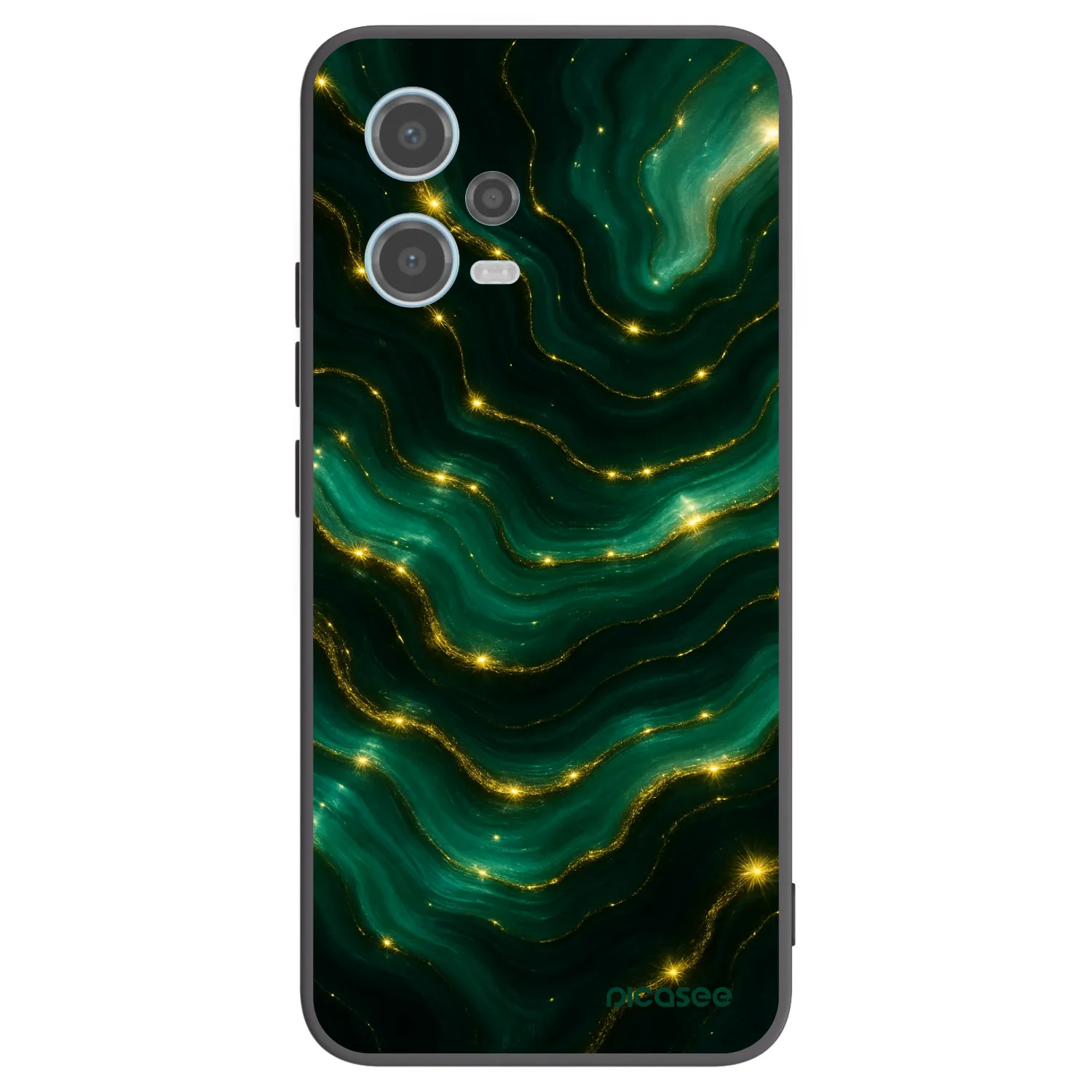 Picasee silikonowe czarne etui na Xiaomi Redmi Note 12 5G - Emerald