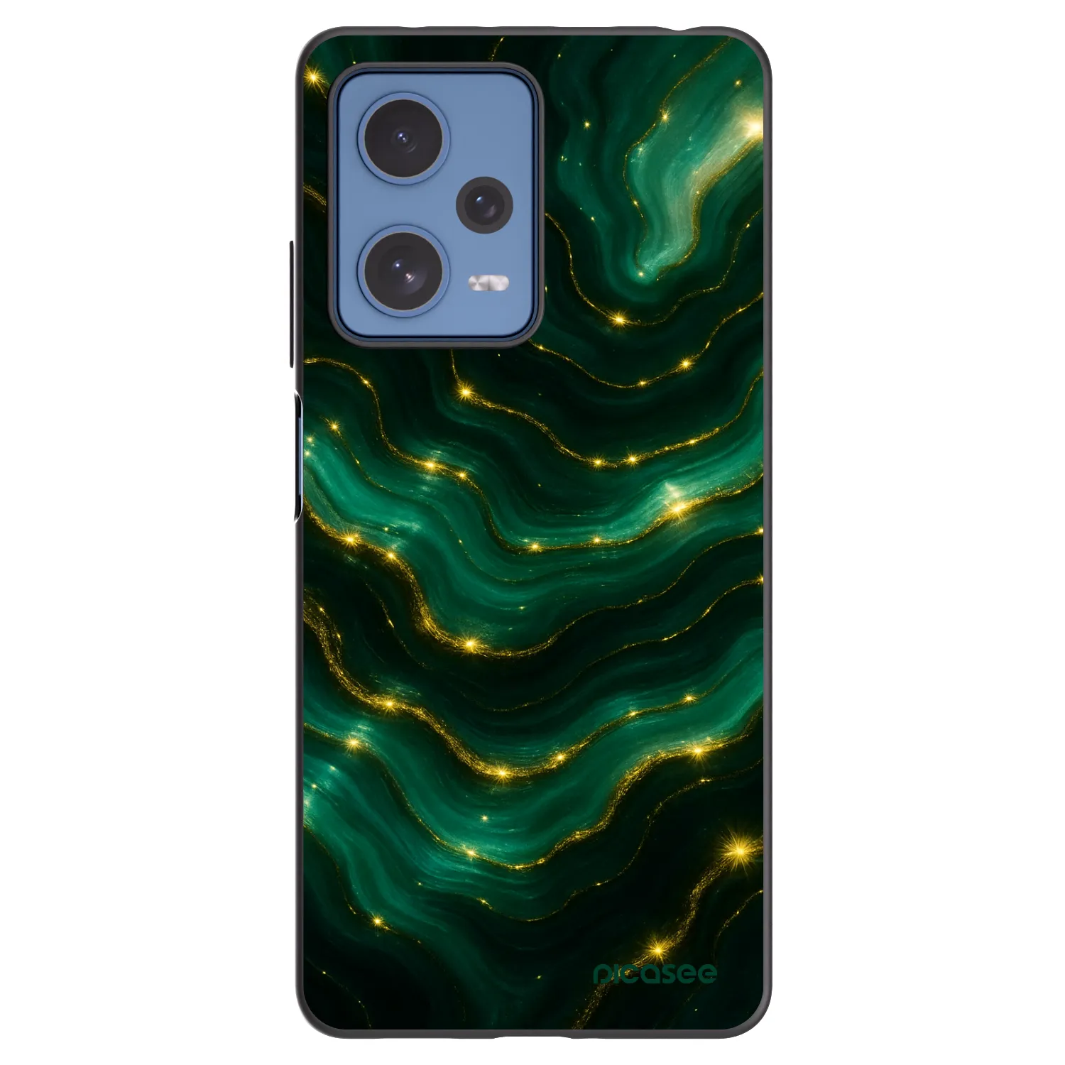 Picasee silikonowe czarne etui na Xiaomi Redmi Note 12 Pro 5G - Emerald