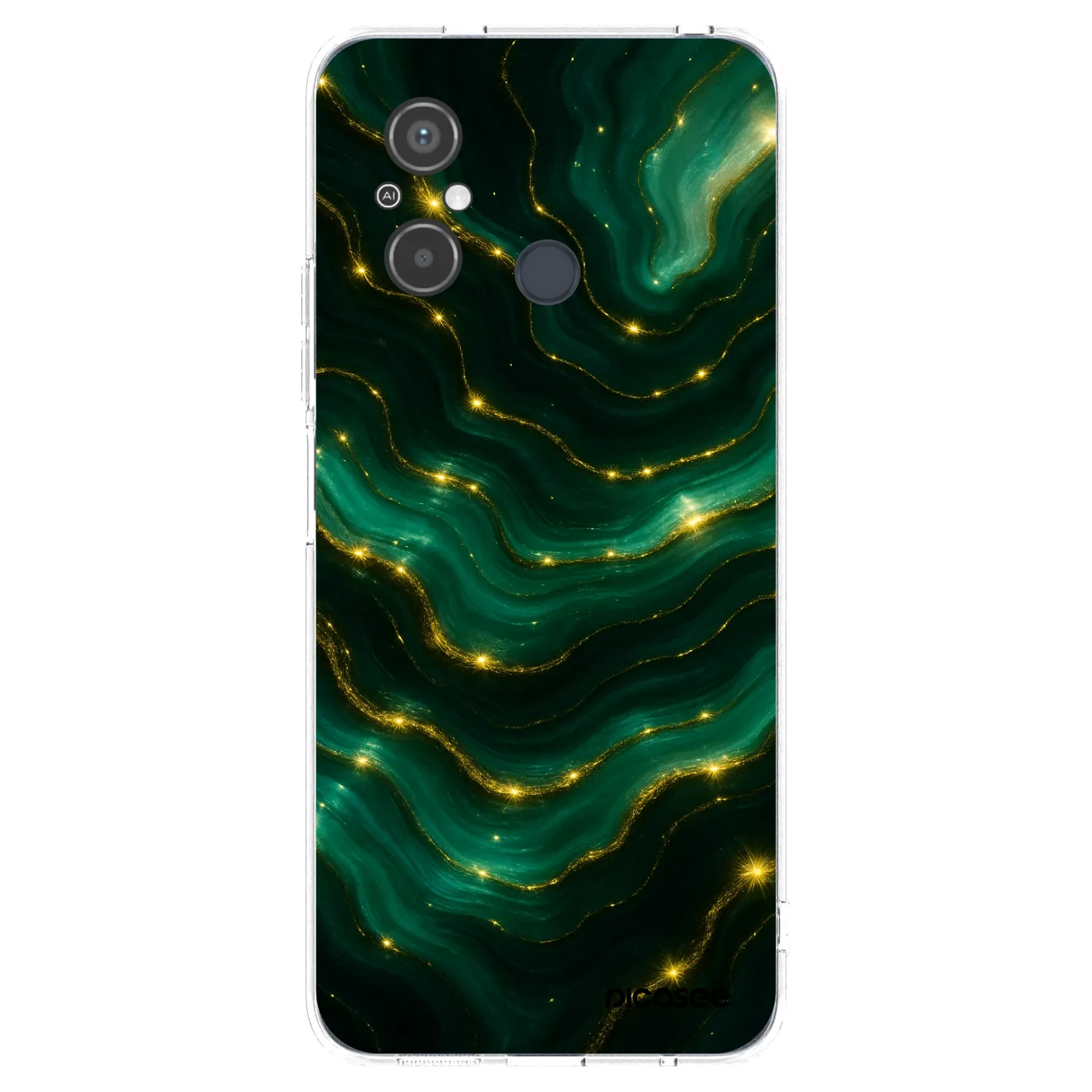 Picasee silikonowe przeźroczyste etui na Xiaomi Redmi 12C - Emerald