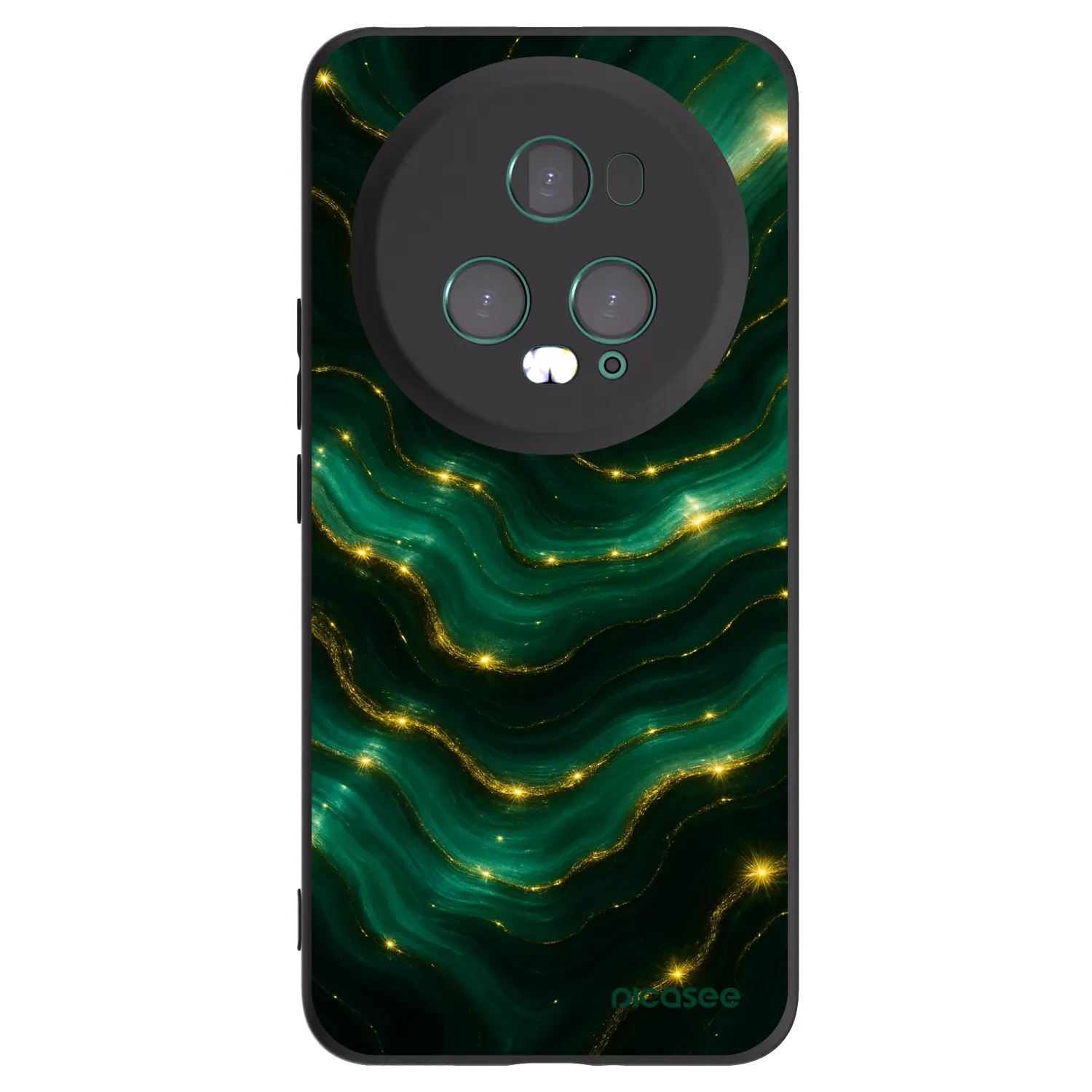 Picasee silikonowe czarne etui na Honor Magic5 Pro - Emerald