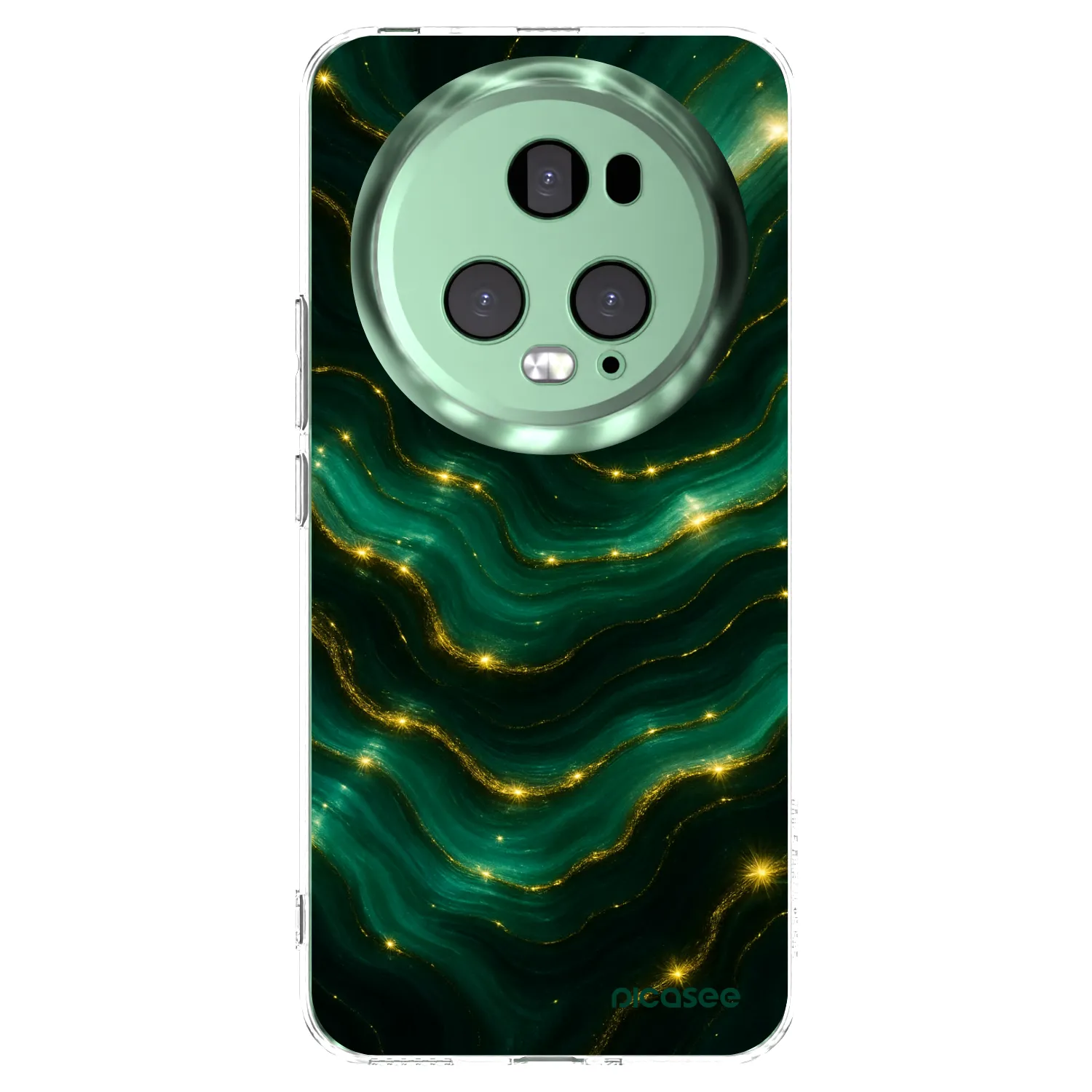 Picasee silikonowe przeźroczyste etui na Honor Magic5 Pro - Emerald