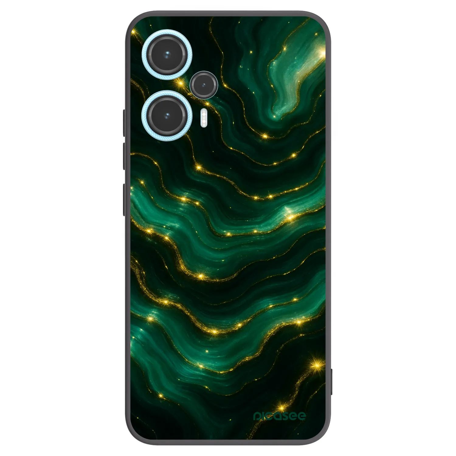 Picasee silikonowe czarne etui na Xiaomi Poco F5 - Emerald