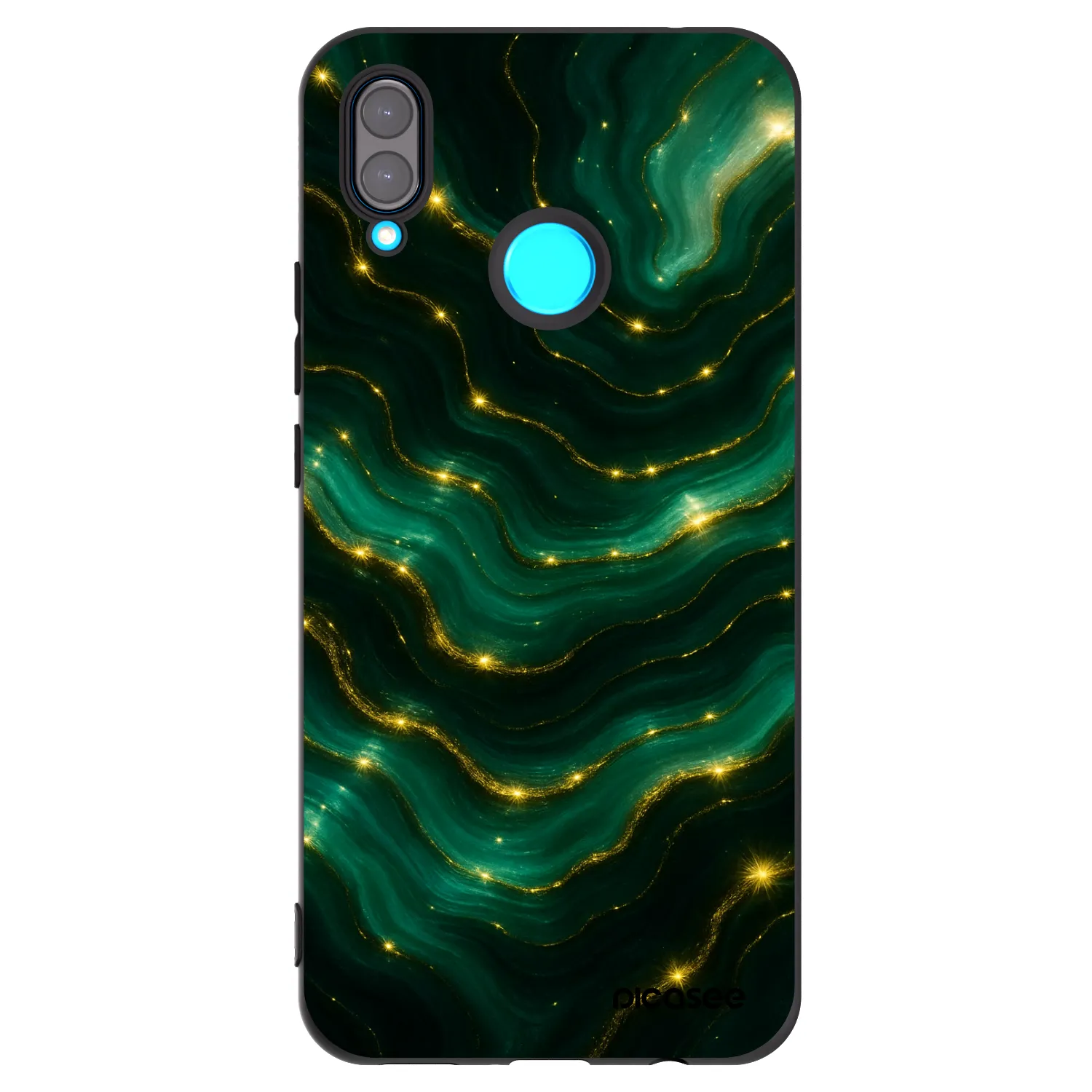 Picasee silikonowe czarne etui na Huawei Nova 3i - Emerald