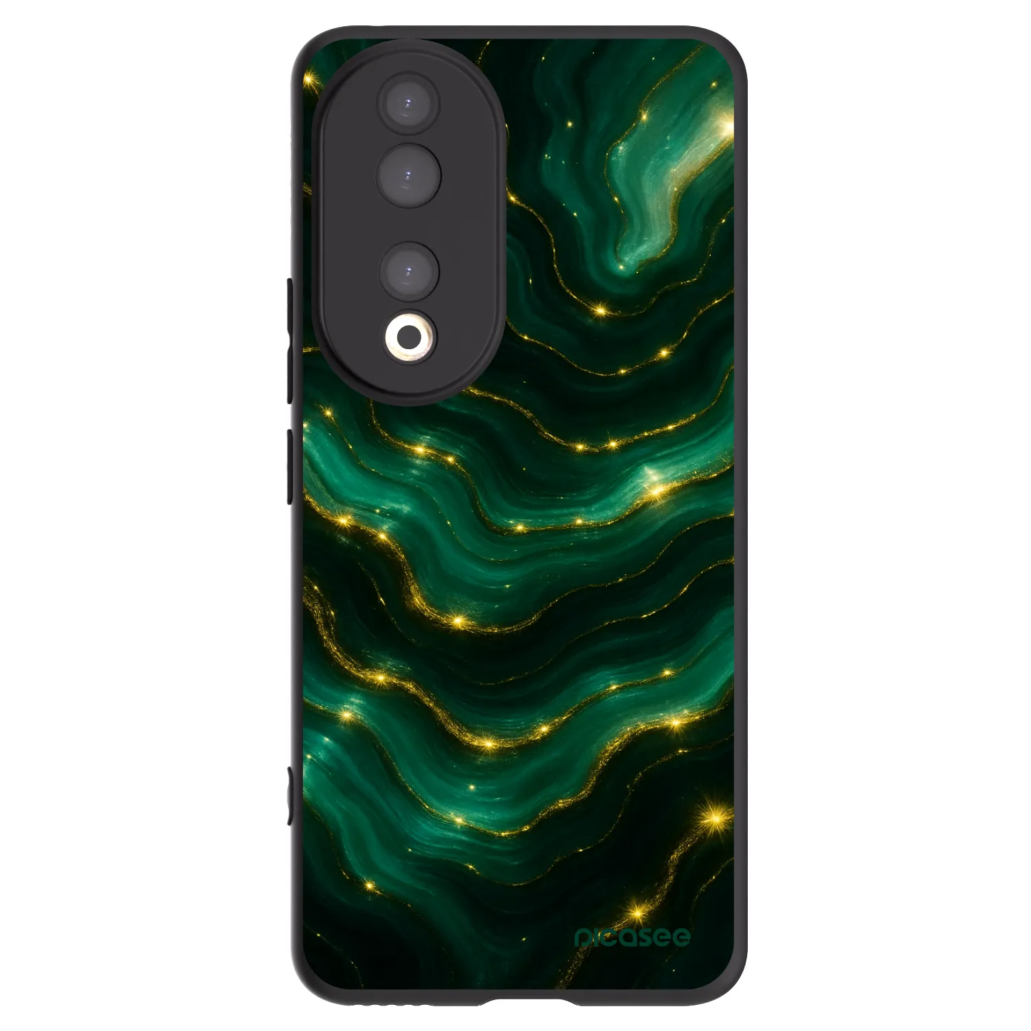 Picasee silikonowe czarne etui na Honor 90 5G - Emerald