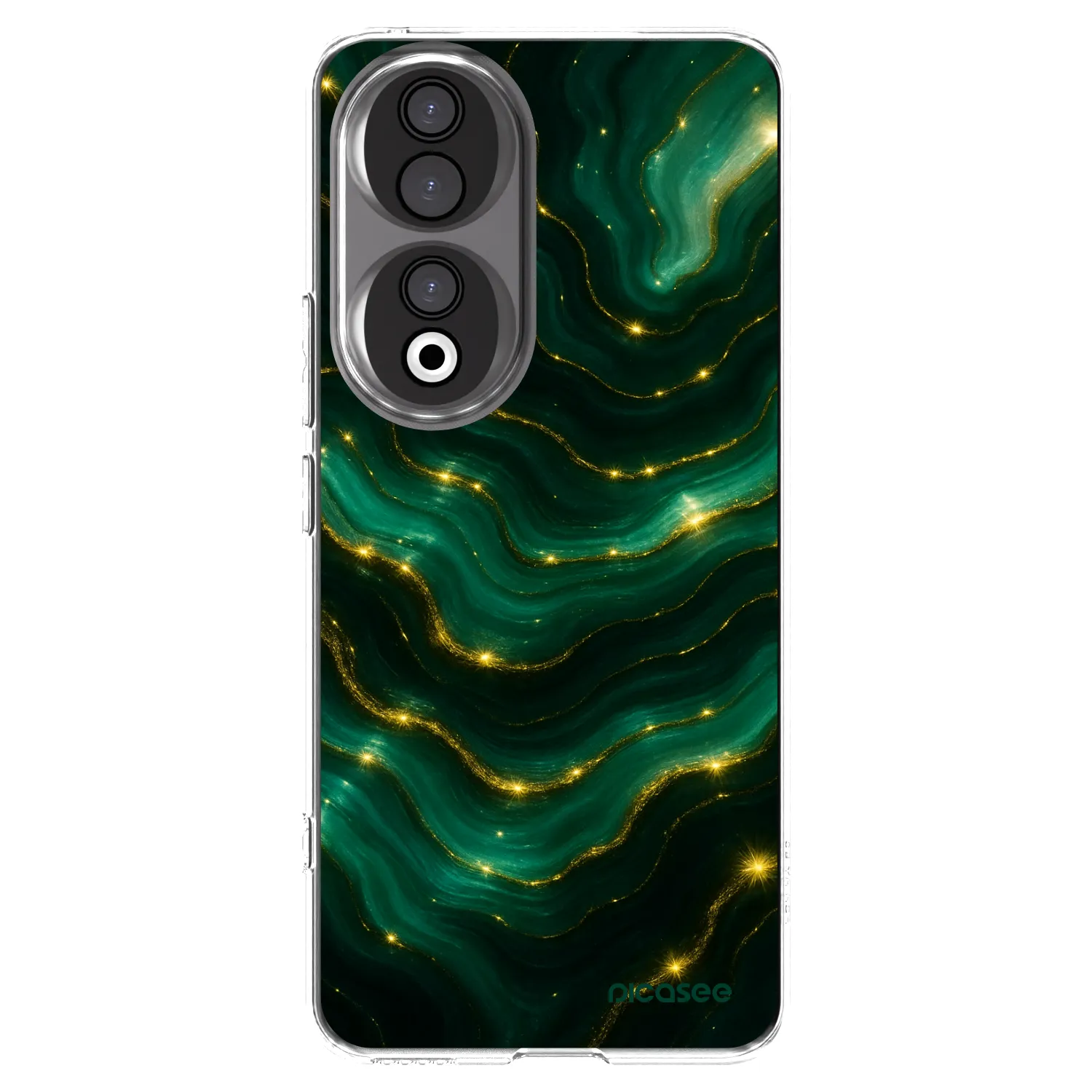 Picasee silikonowe przeźroczyste etui na Honor 90 5G - Emerald