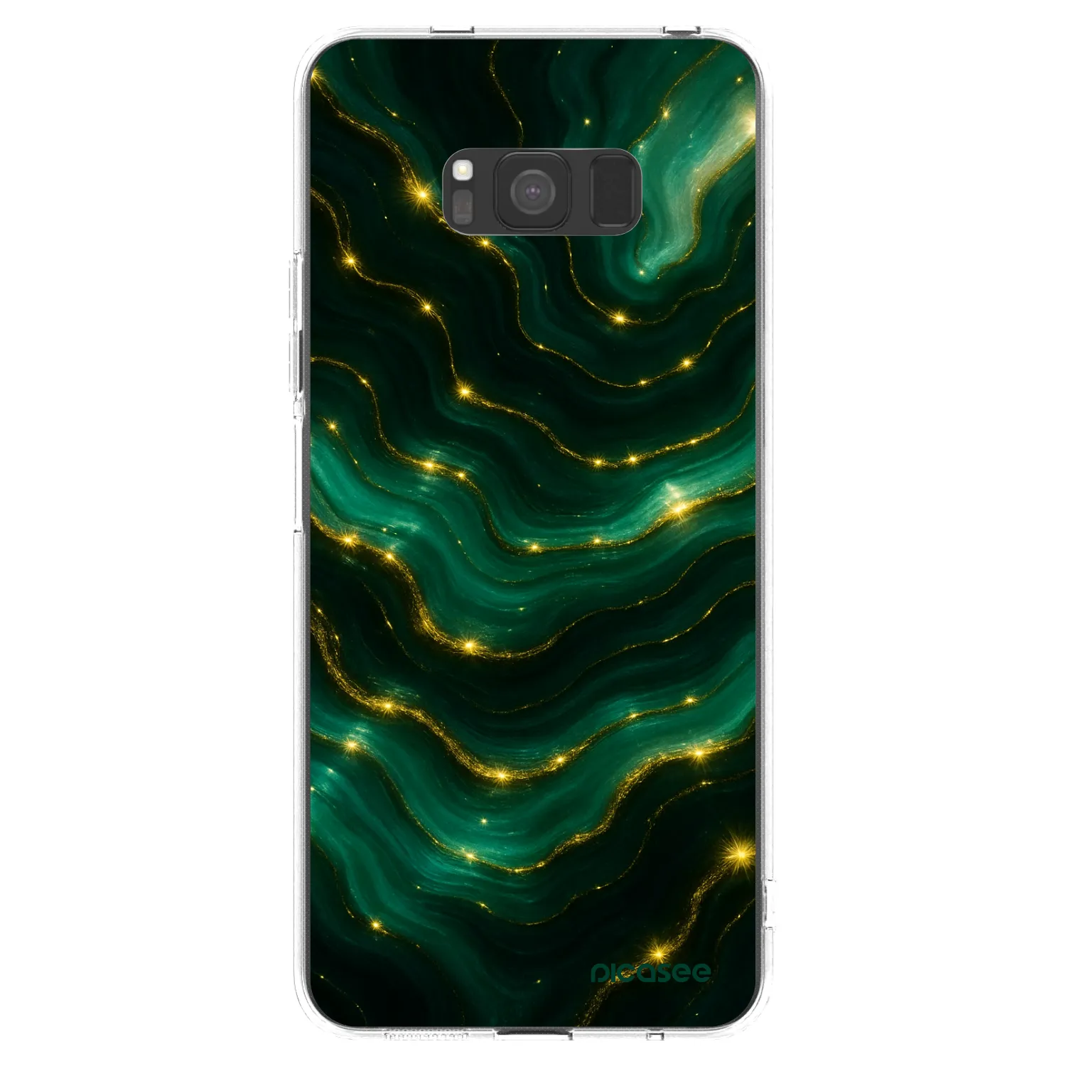 Picasee silikonowe przeźroczyste etui na Samsung Galaxy S8 G950F - Emerald