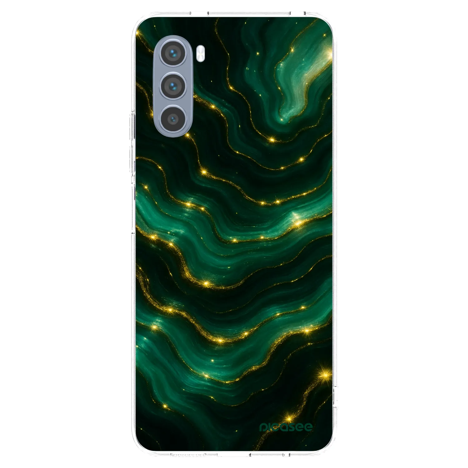 Picasee silikonowe przeźroczyste etui na Motorola Moto G62 - Emerald