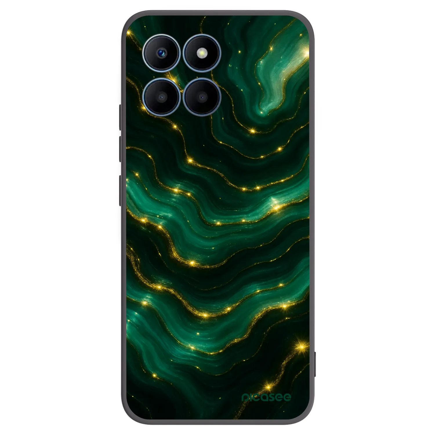 Picasee silikonowe czarne etui na Honor 70 Lite - Emerald