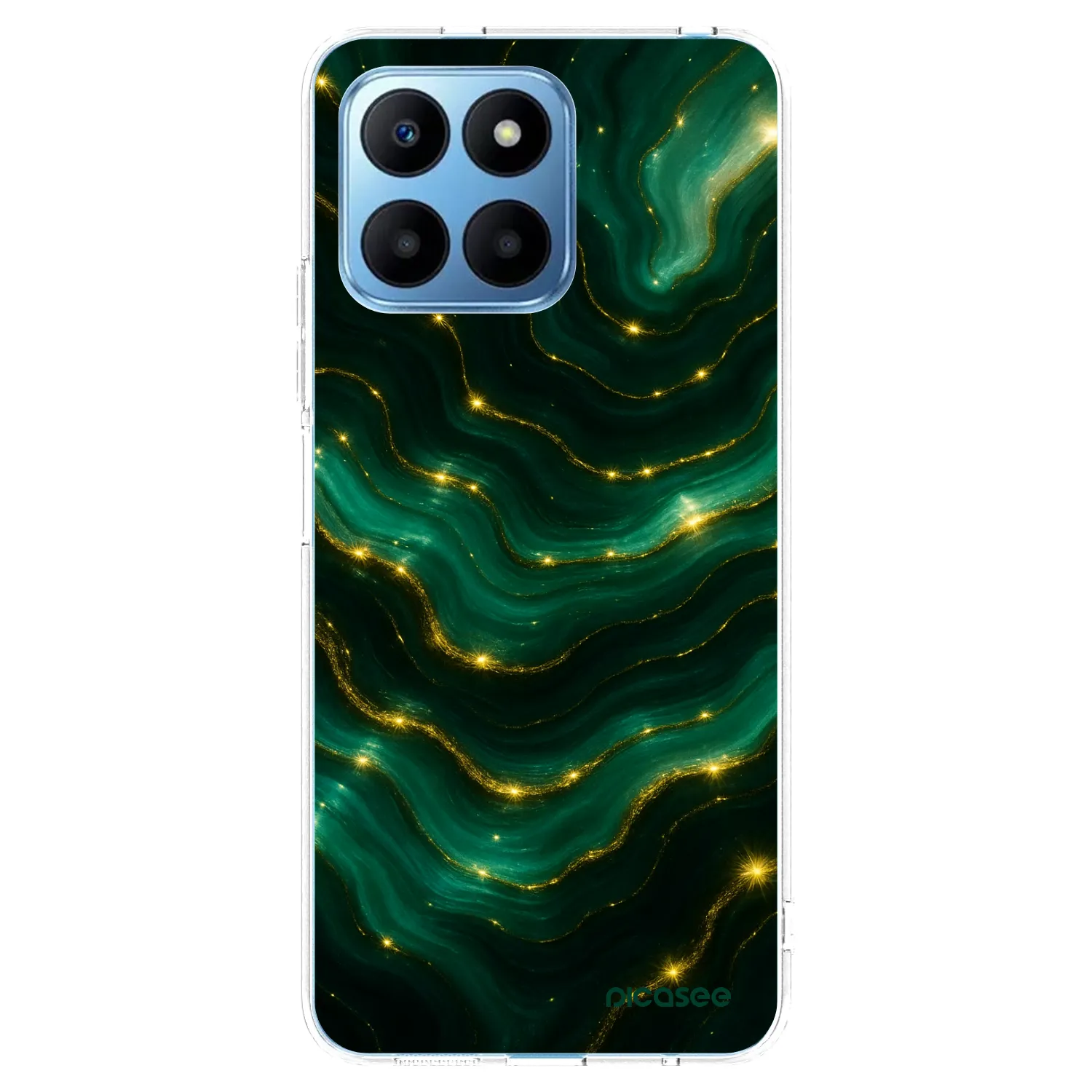 Picasee silikonowe przeźroczyste etui na Honor 70 Lite - Emerald