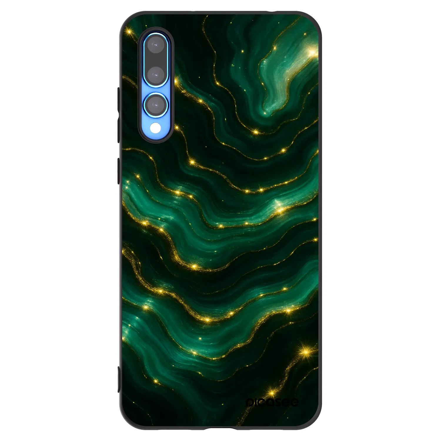 Picasee silikonowe czarne etui na Huawei P20 Pro - Emerald