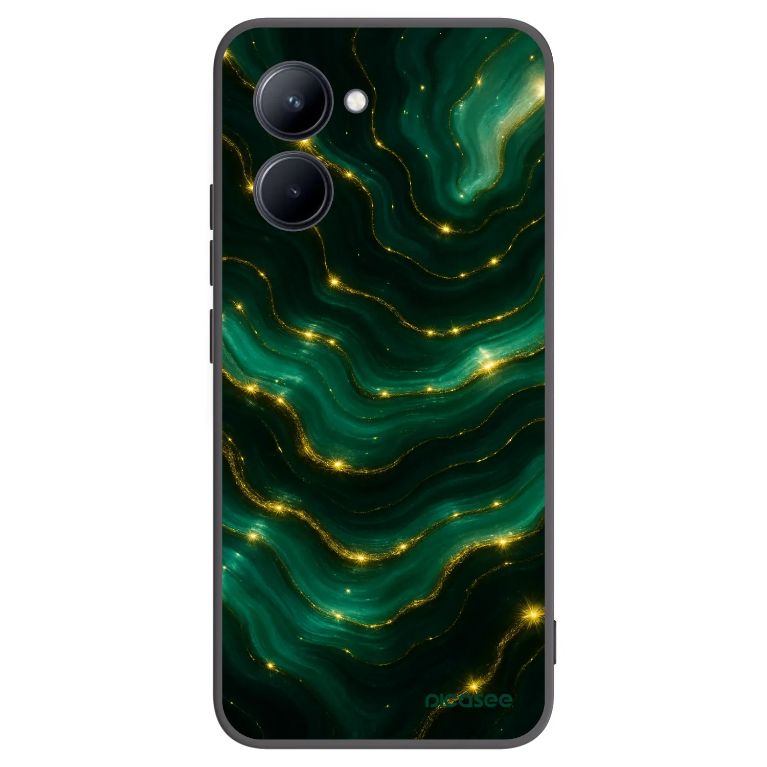 Picasee silikonowe czarne etui na Realme C33 (2023) - Emerald