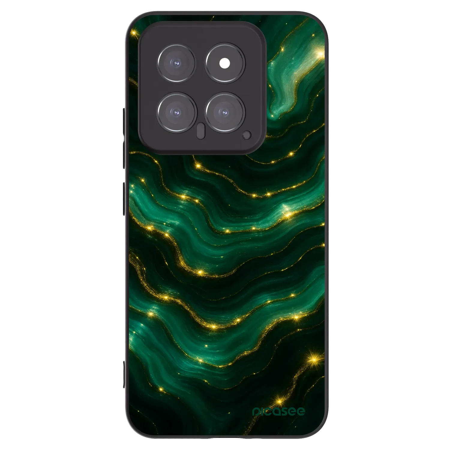 Picasee silikonowe czarne etui na Xiaomi 14 - Emerald