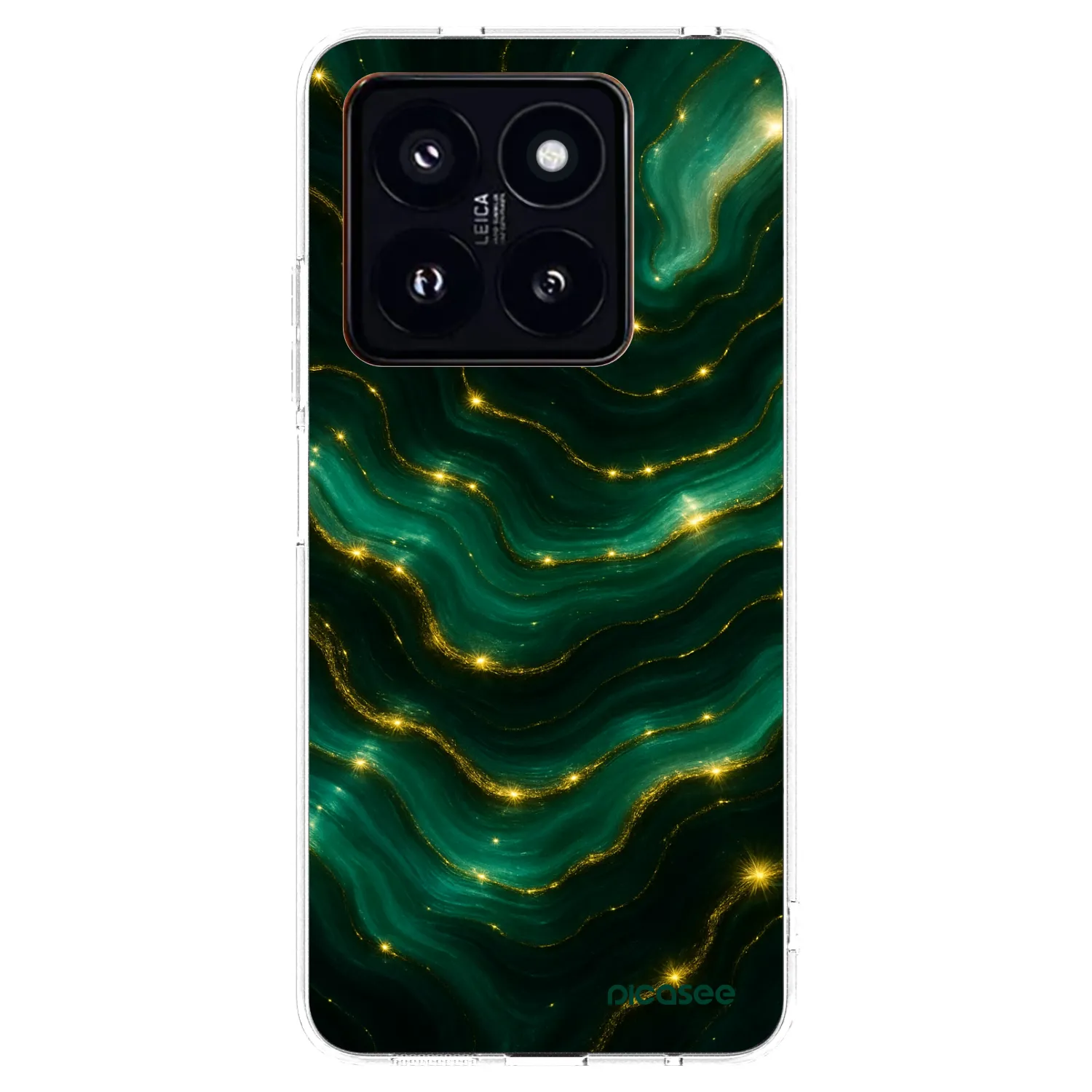 Picasee silikonowe przeźroczyste etui na Xiaomi 14 Pro - Emerald