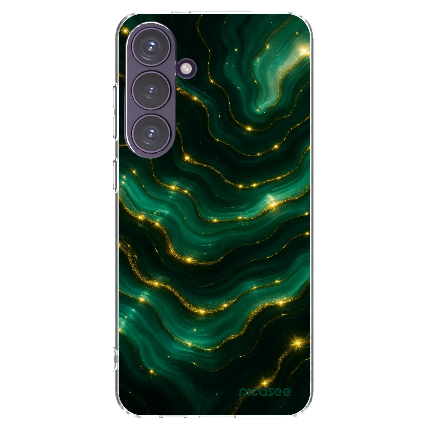 Picasee silikonowe przeźroczyste etui na Samsung Galaxy S24+ S926B 5G - Emerald