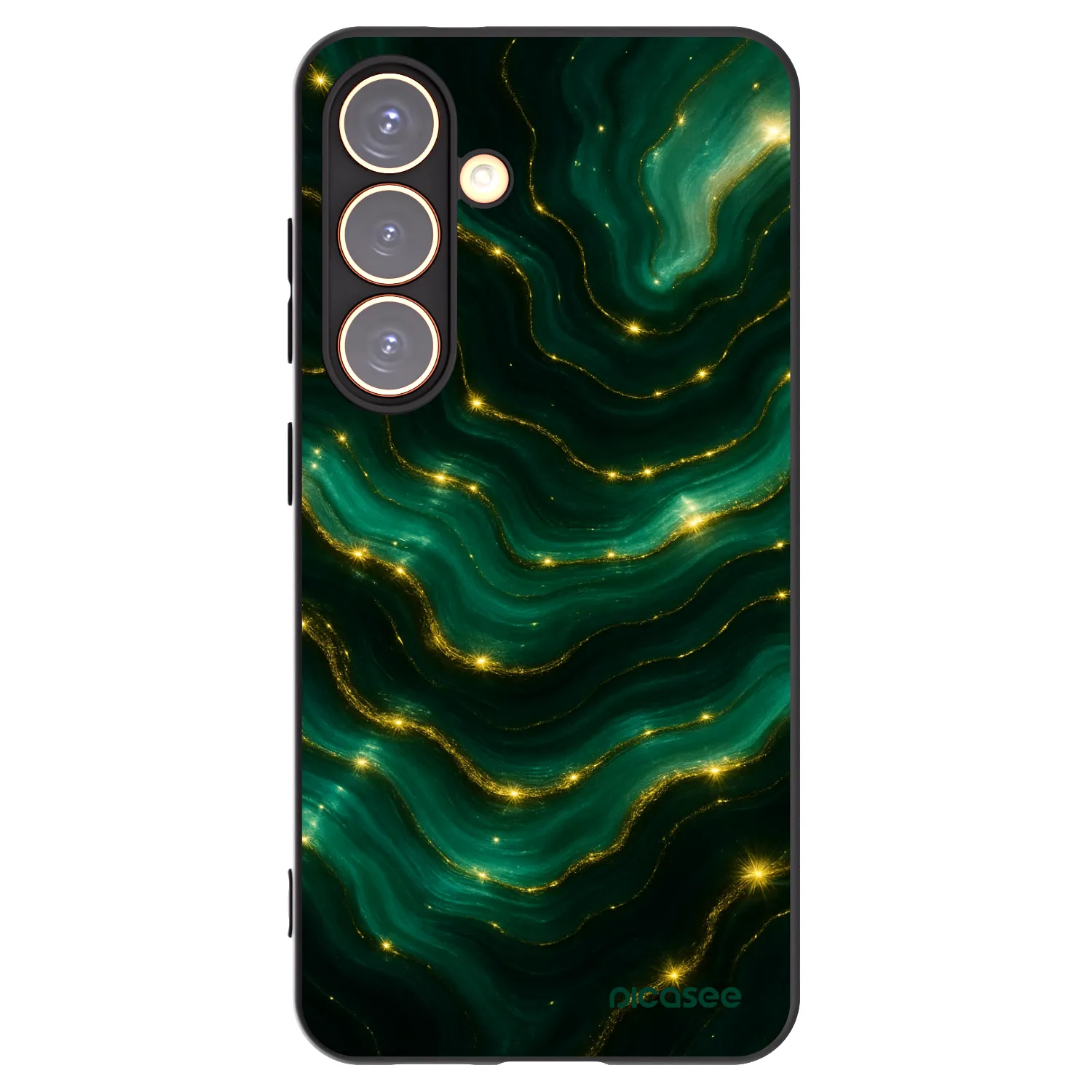 Picasee silikonowe czarne etui na Samsung Galaxy S24 S921B 5G - Emerald
