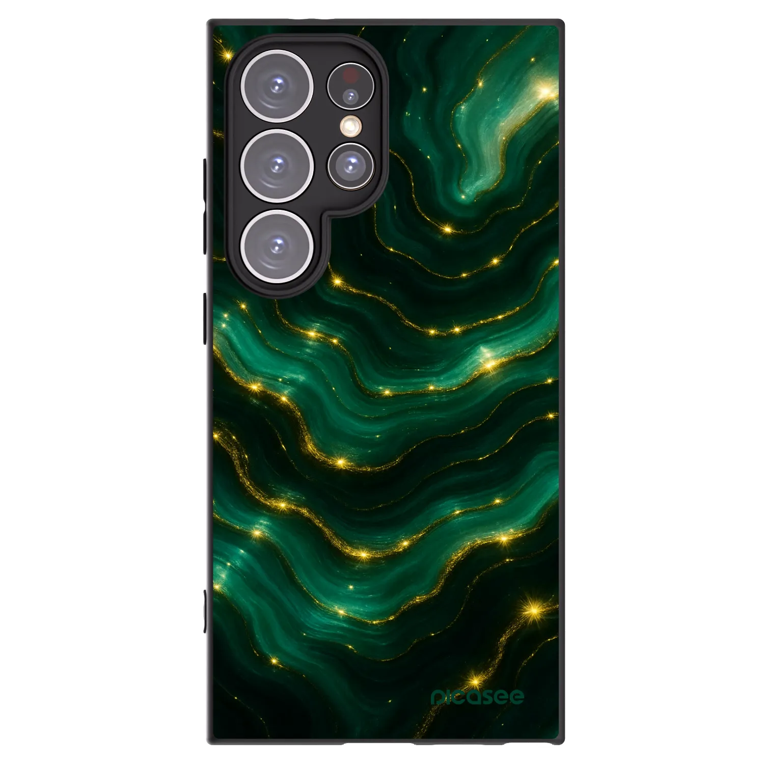 Picasee silikonowe czarne etui na Samsung Galaxy S24 Ultra S928B 5G - Emerald