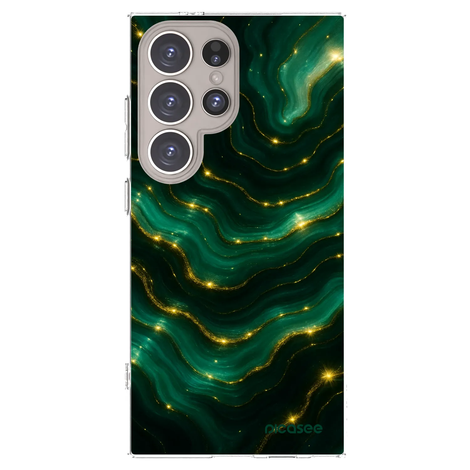 Picasee silikonowe przeźroczyste etui na Samsung Galaxy S24 Ultra S928B 5G - Emerald