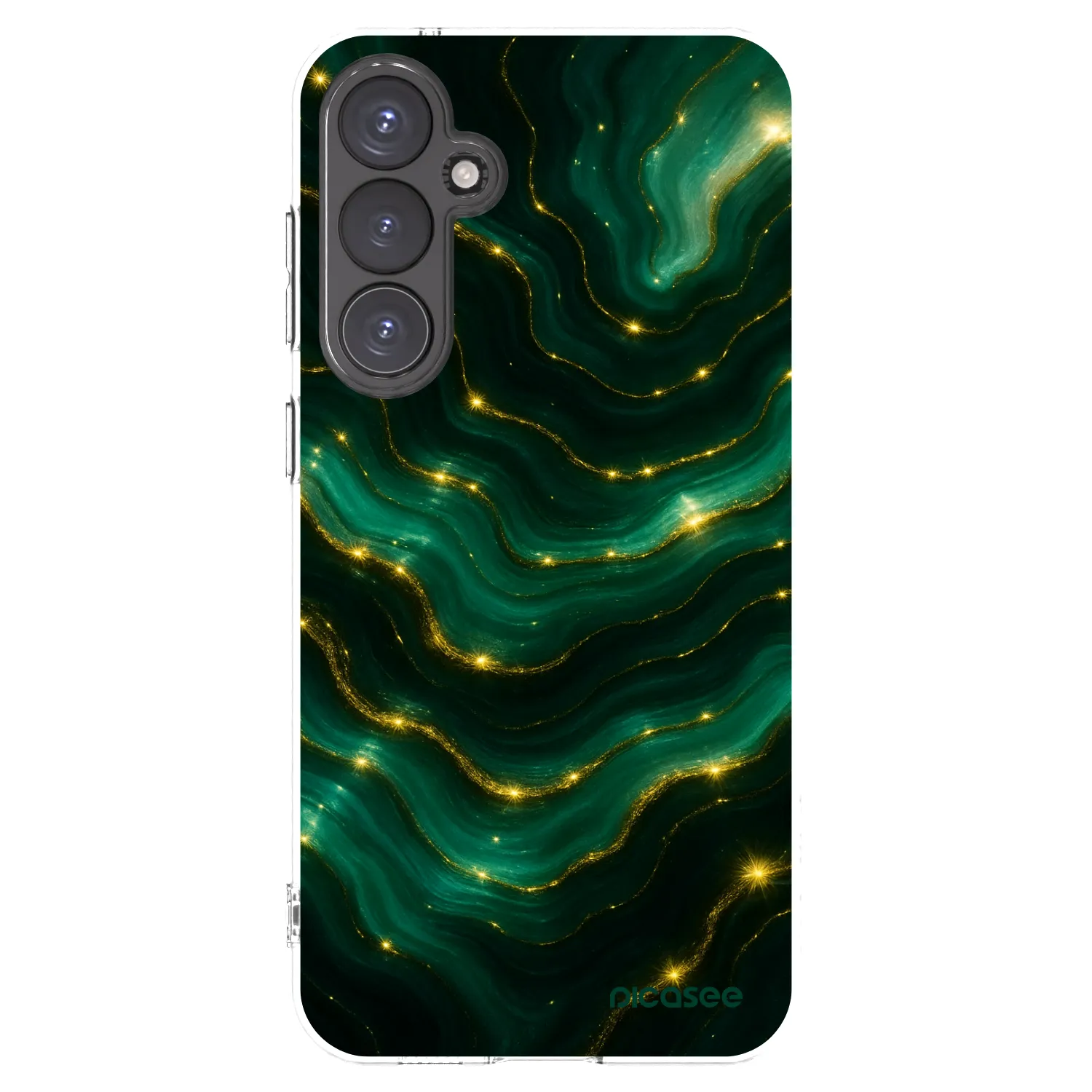 Picasee silikonowe przeźroczyste etui na Samsung Galaxy S23 FE S711B - Emerald