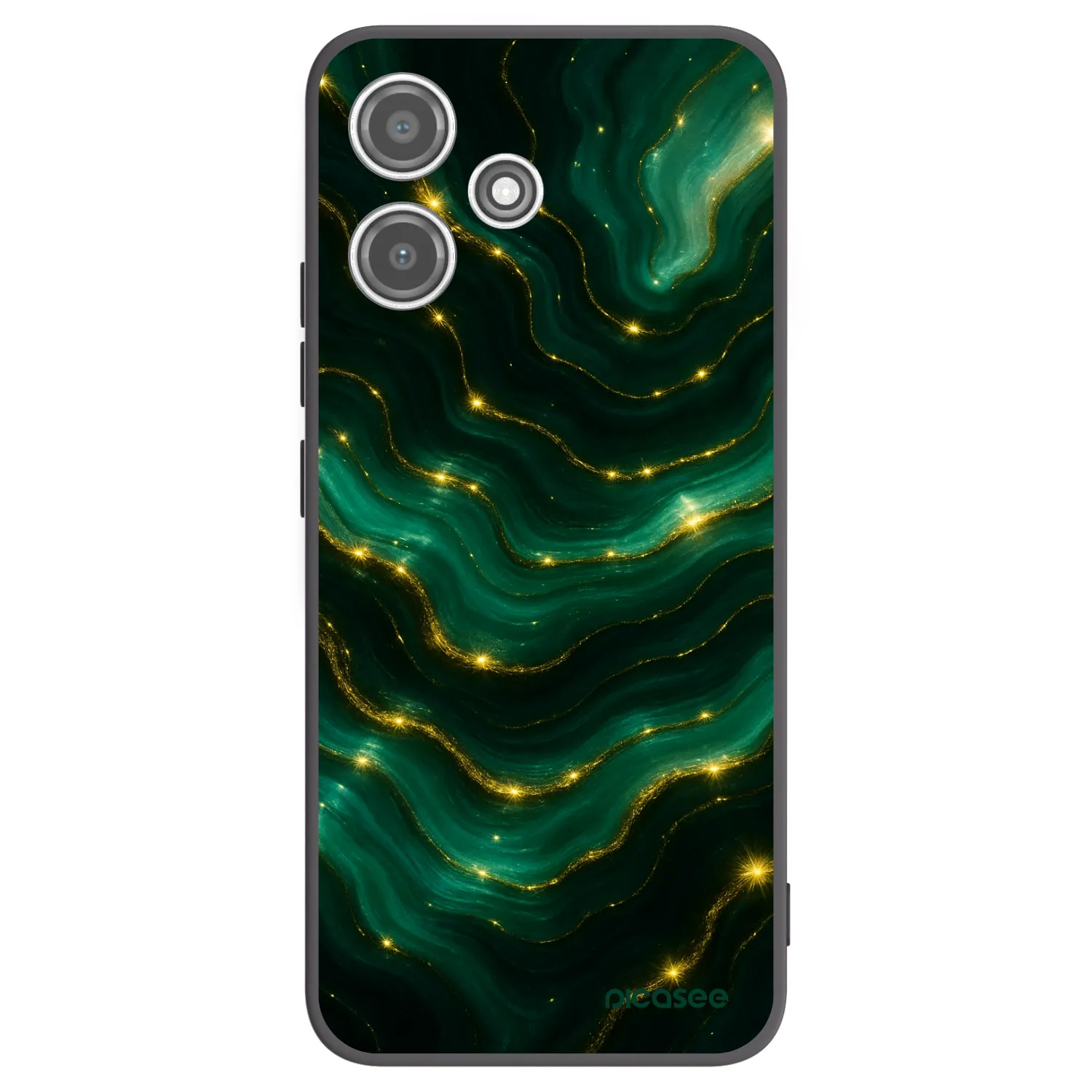 Picasee silikonowe czarne etui na Xiaomi Redmi 12 5G - Emerald