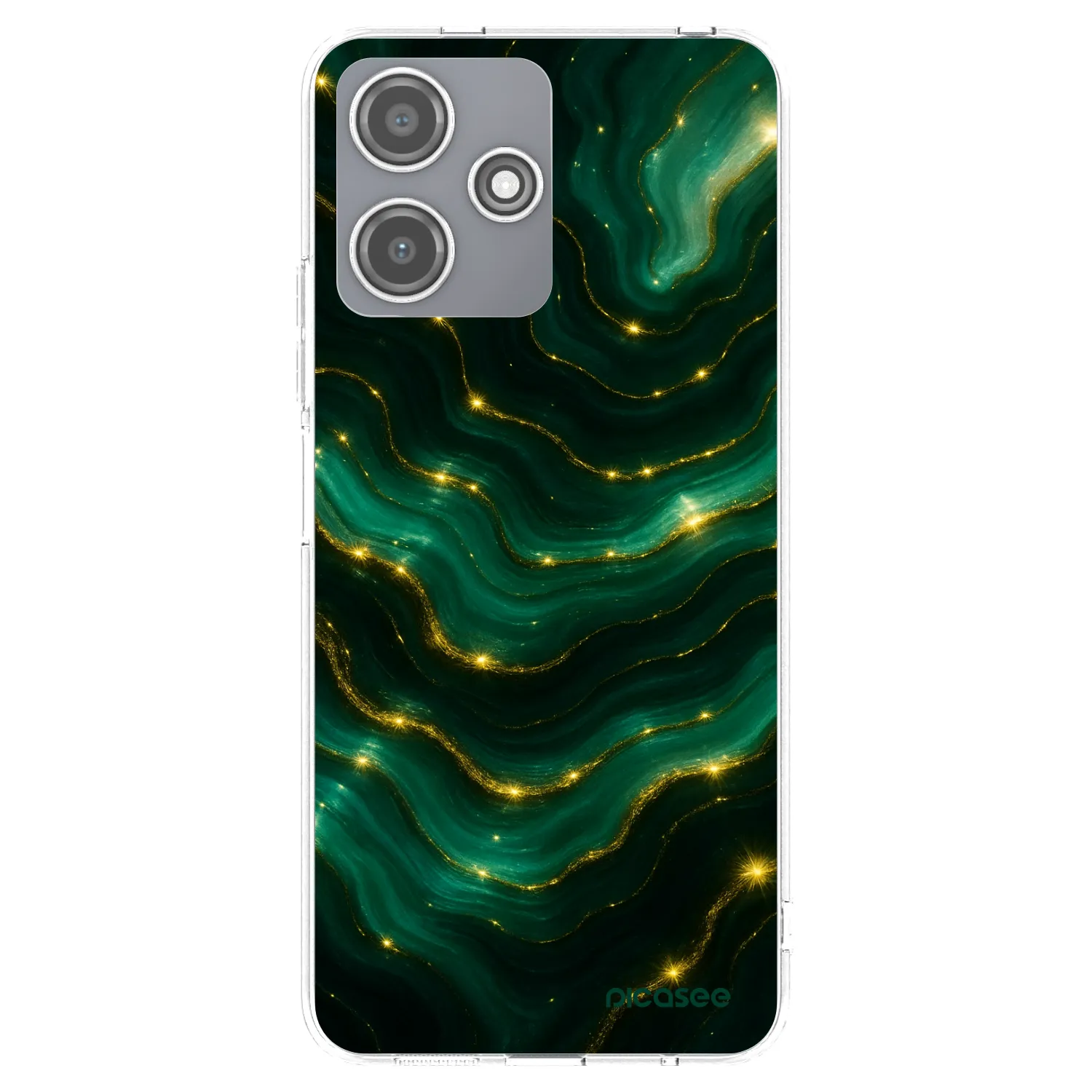 Picasee silikonowe przeźroczyste etui na Xiaomi Redmi 12 5G - Emerald