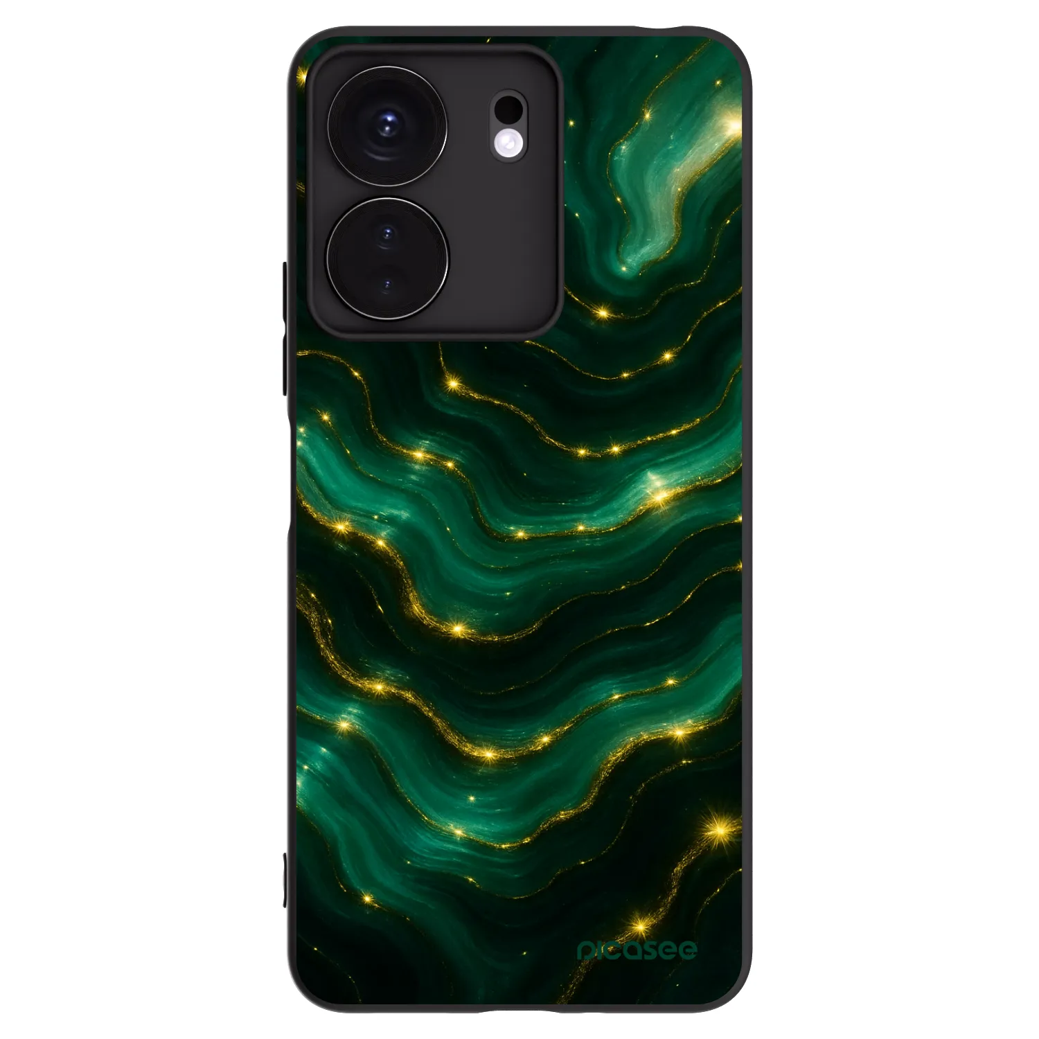 Picasee silikonowe czarne etui na Xiaomi Redmi 13C 4G - Emerald