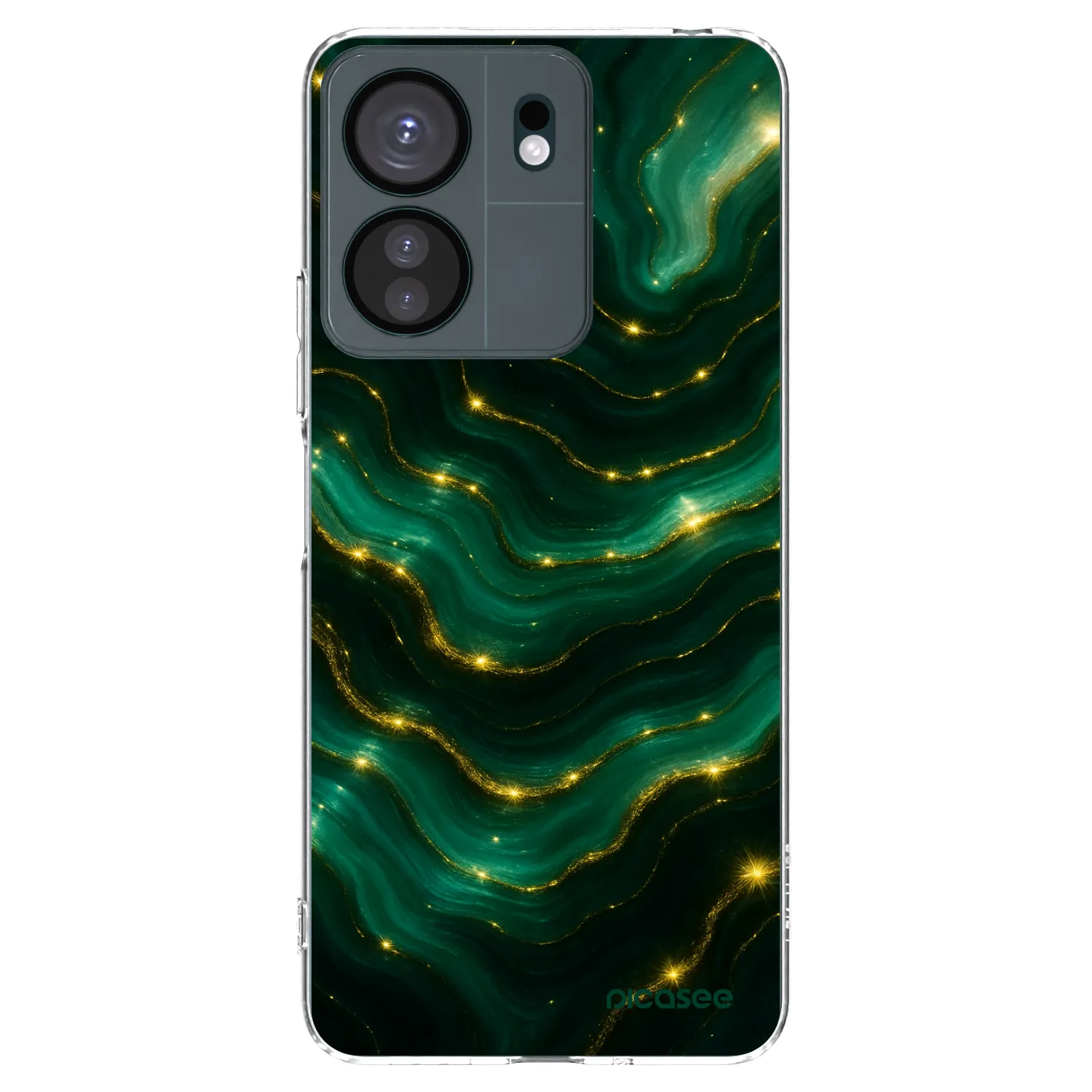 Picasee silikonowe przeźroczyste etui na Xiaomi Redmi 13C 4G - Emerald
