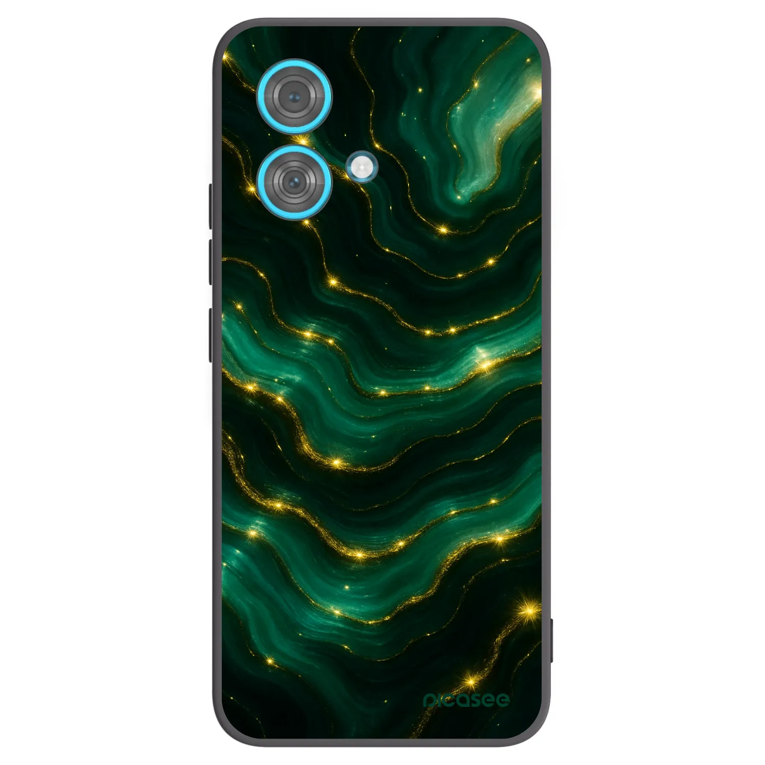 Picasee silikonowe czarne etui na Motorola Edge 40 Neo - Emerald
