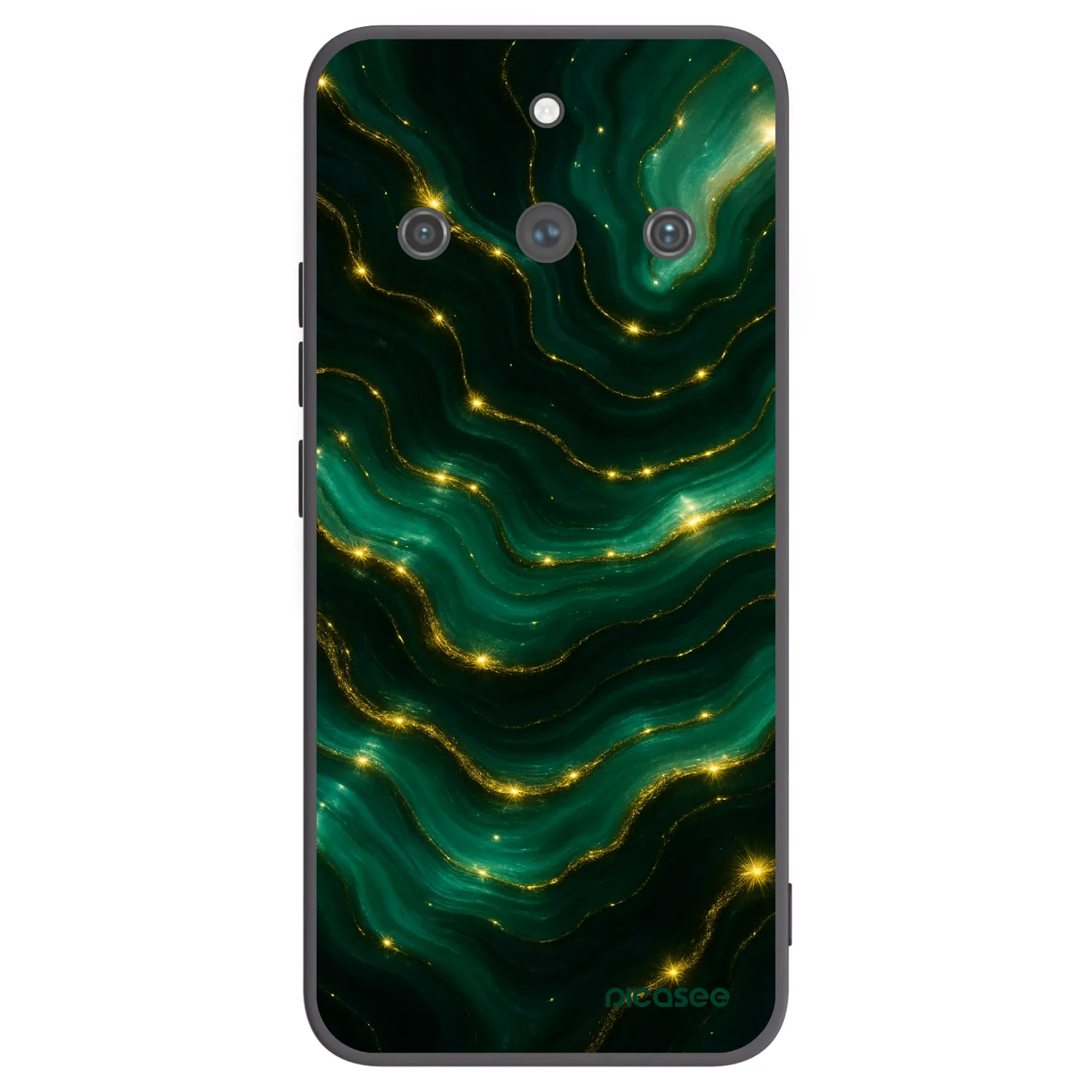 Picasee silikonowe czarne etui na Realme 11 Pro+ - Emerald