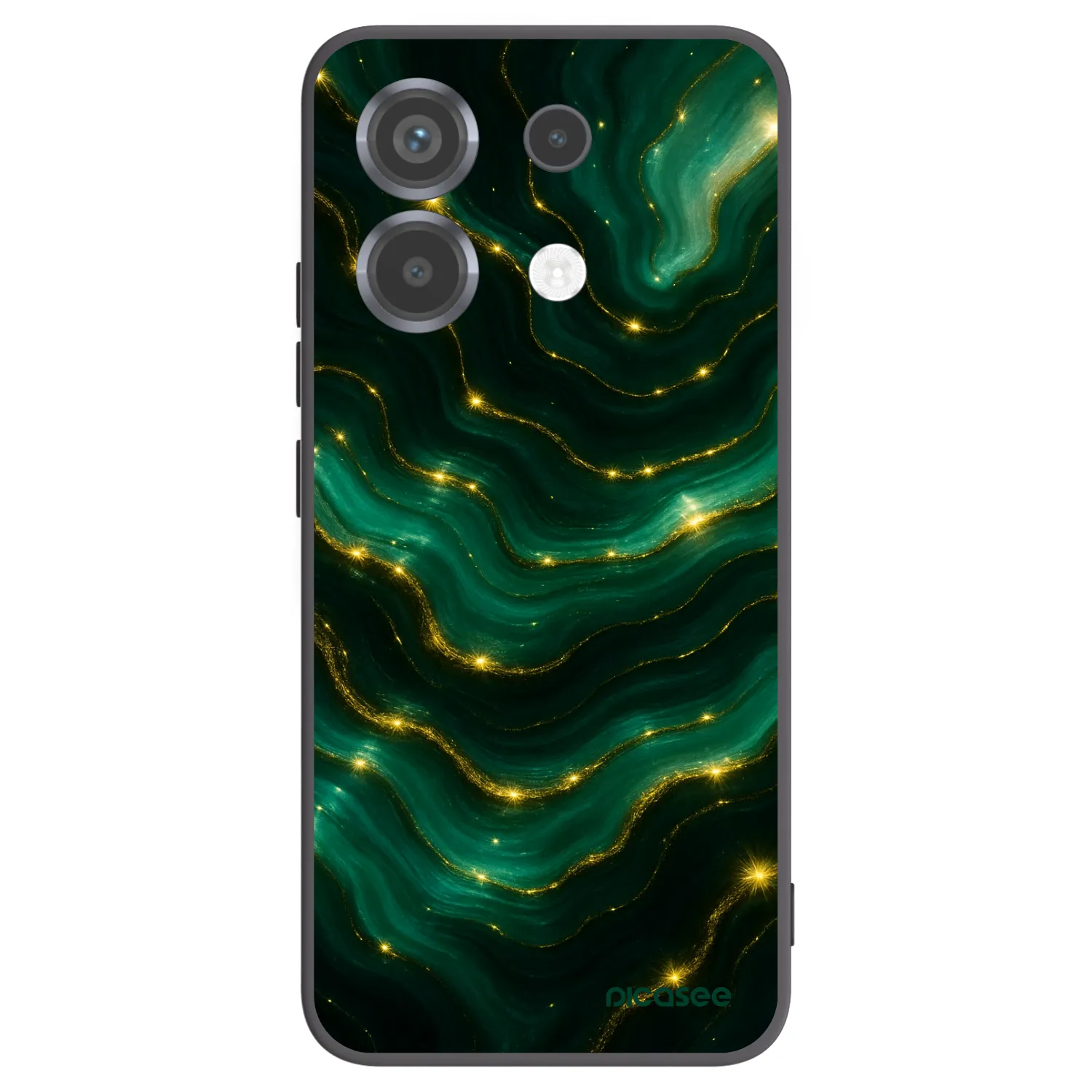 Picasee silikonowe czarne etui na Xiaomi Poco X6 - Emerald