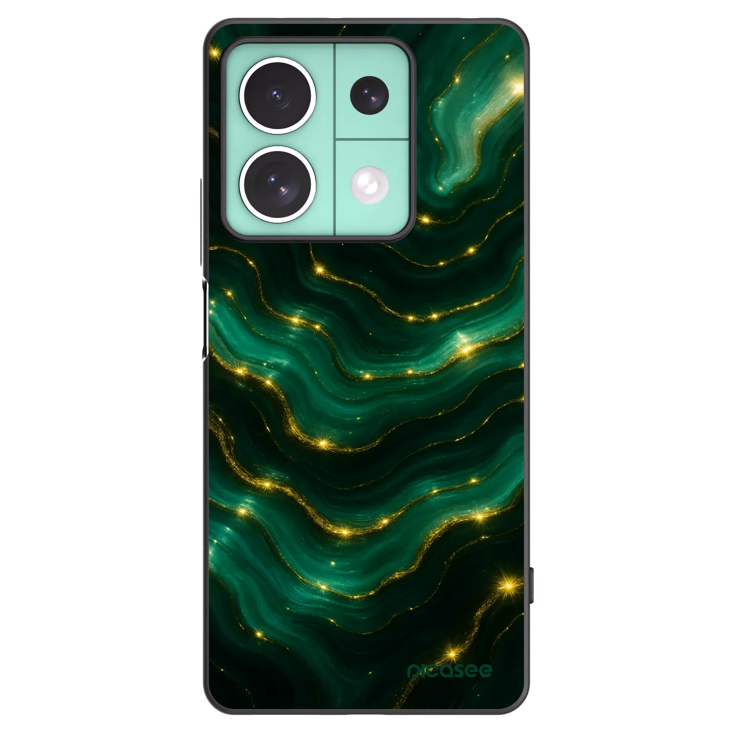 Picasee silikonowe czarne etui na Xiaomi Redmi Note 13 5G - Emerald