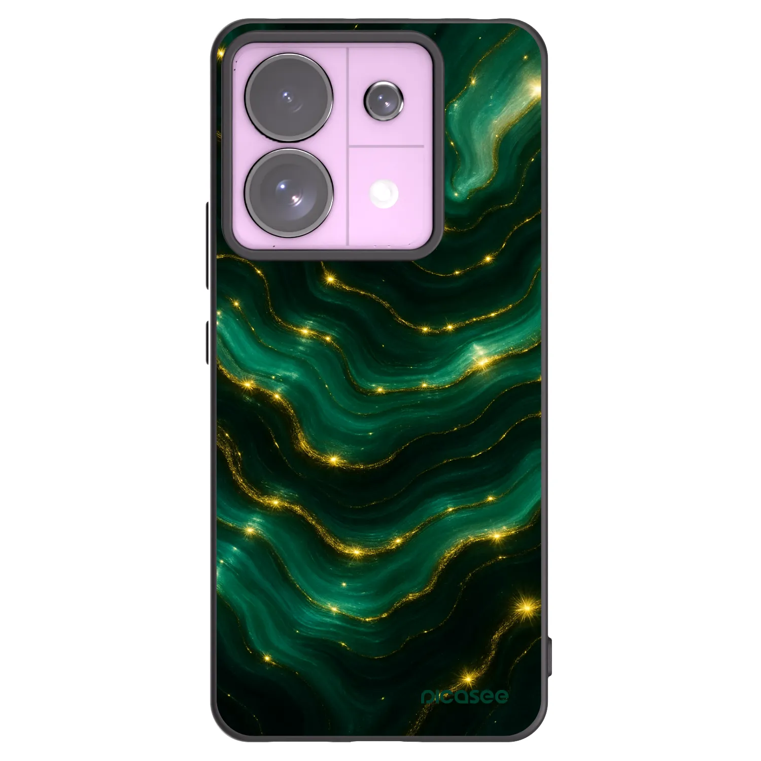 Picasee silikonowe czarne etui na Xiaomi Redmi Note 13 Pro 5G - Emerald